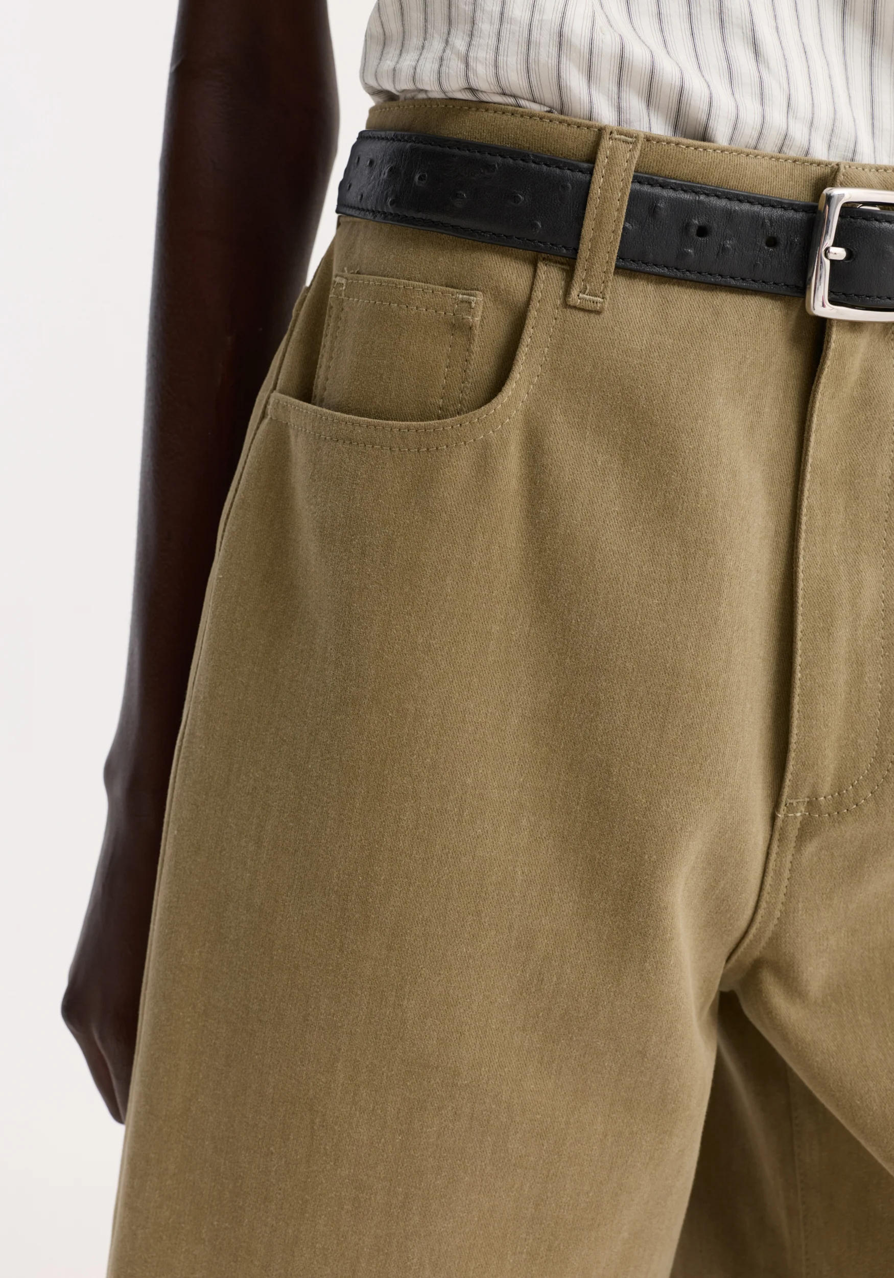 Baggy fit denim shorts | sage - Image 4