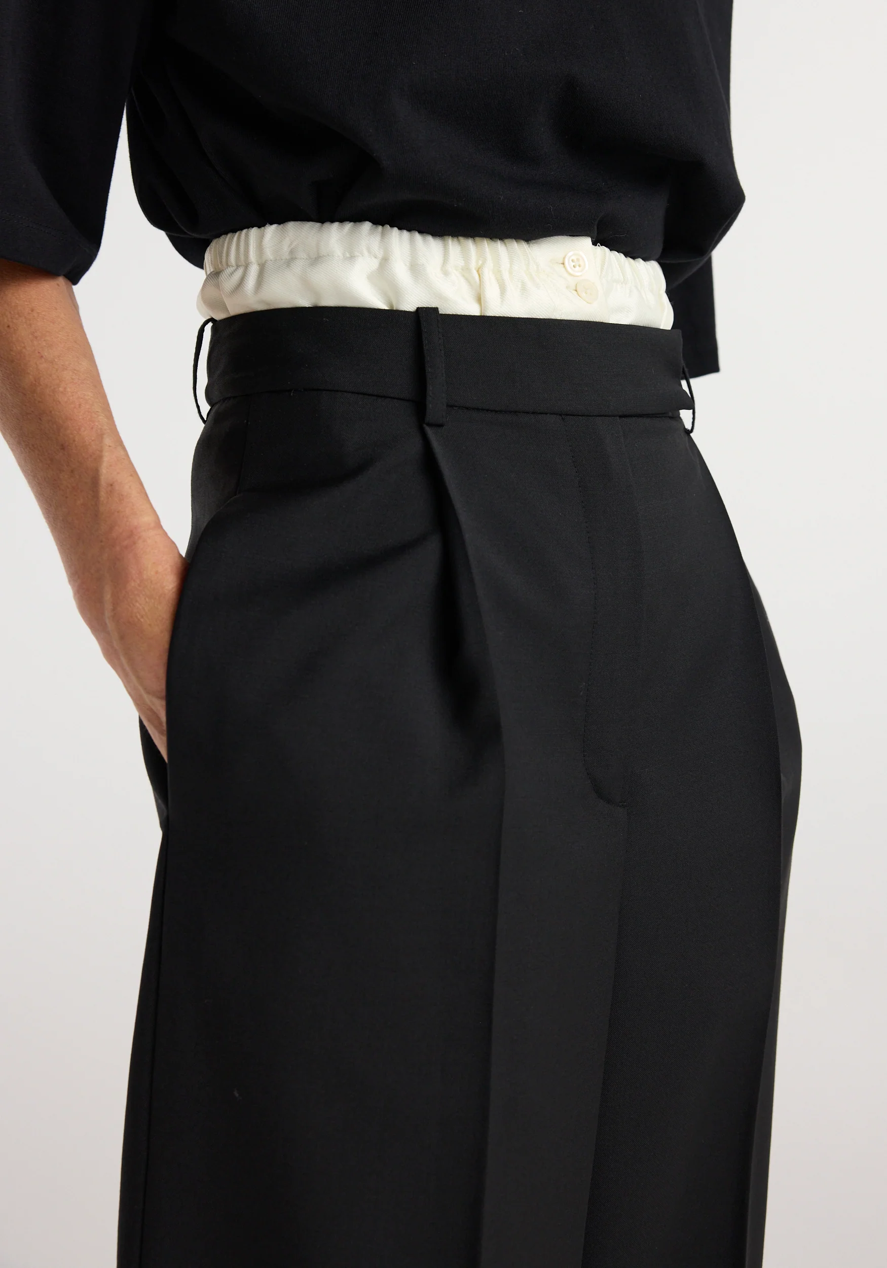 Boxer detailed trousers | black - Image 5
