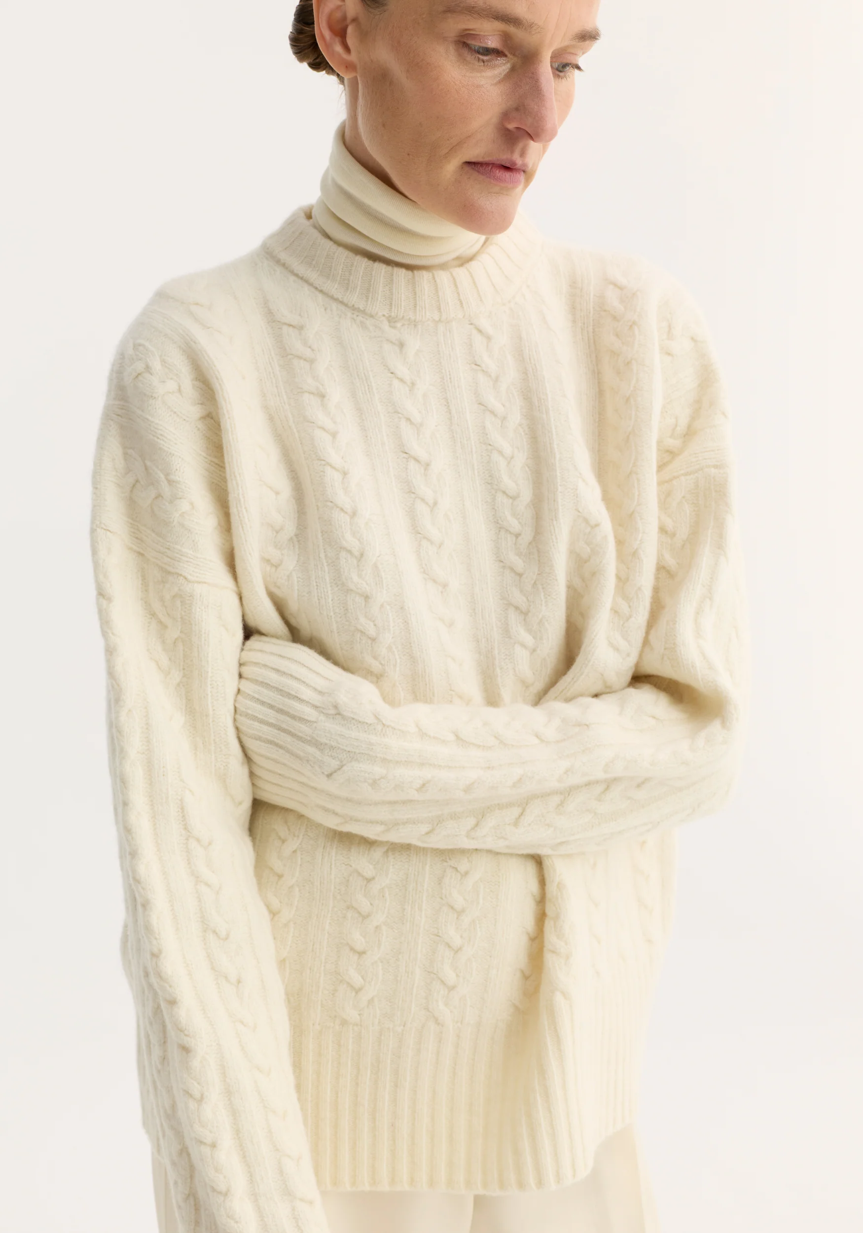 Cable knit jumper | off white - Image 4