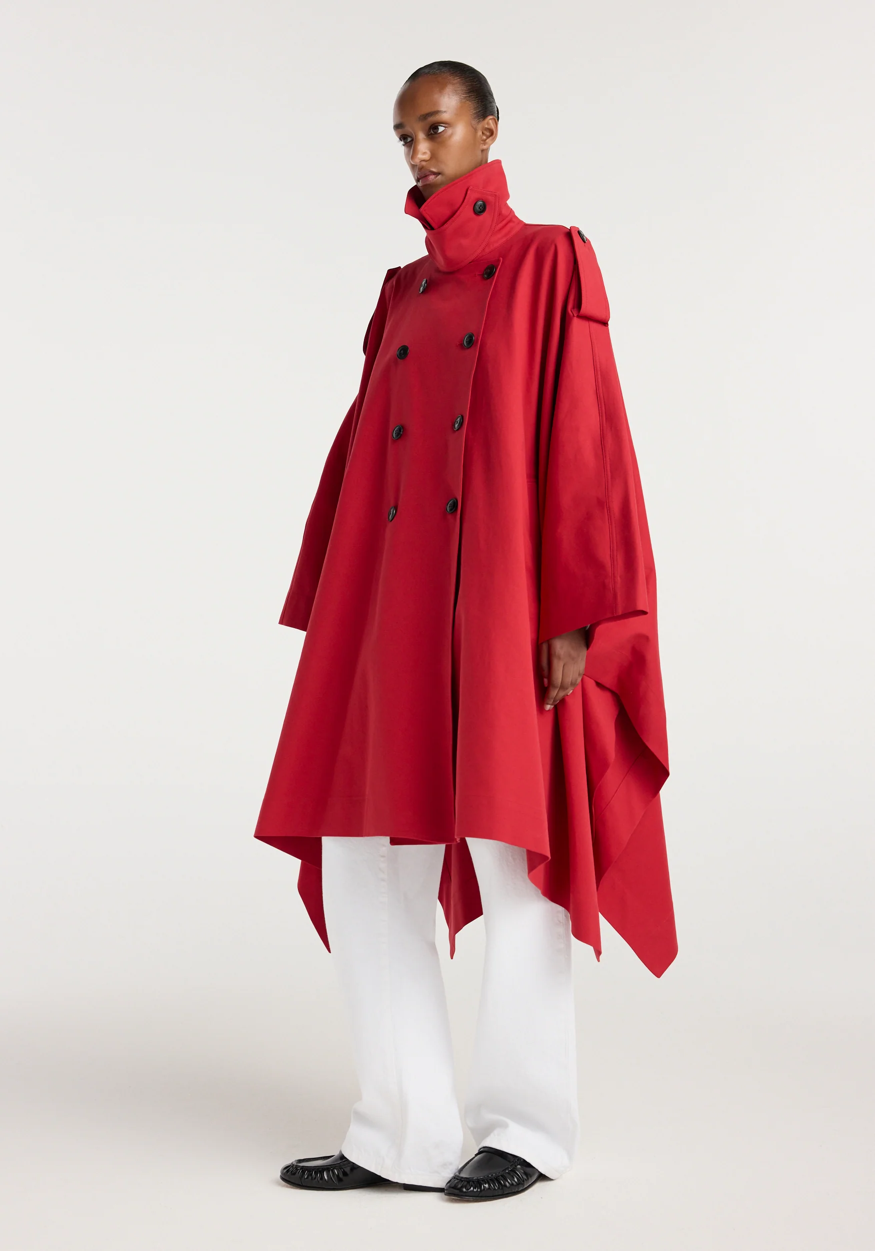 Cape trenchcoat | cherry - Image 2