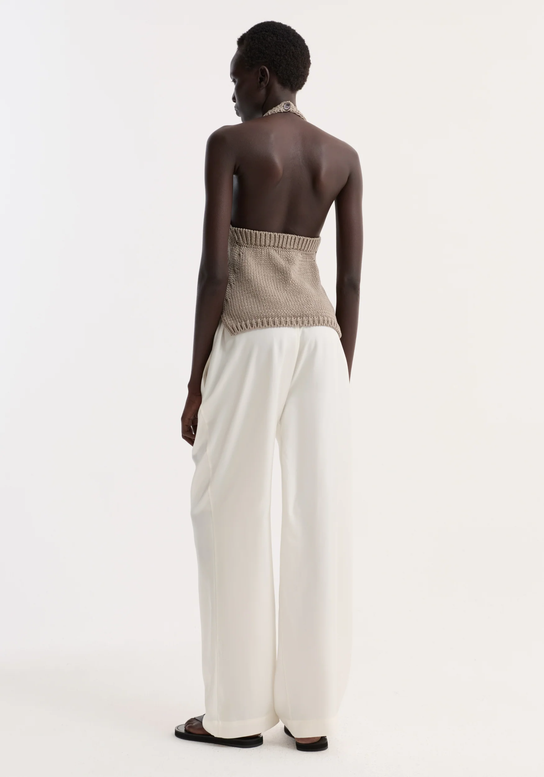 Chunky knit halter top | stone - Image 7