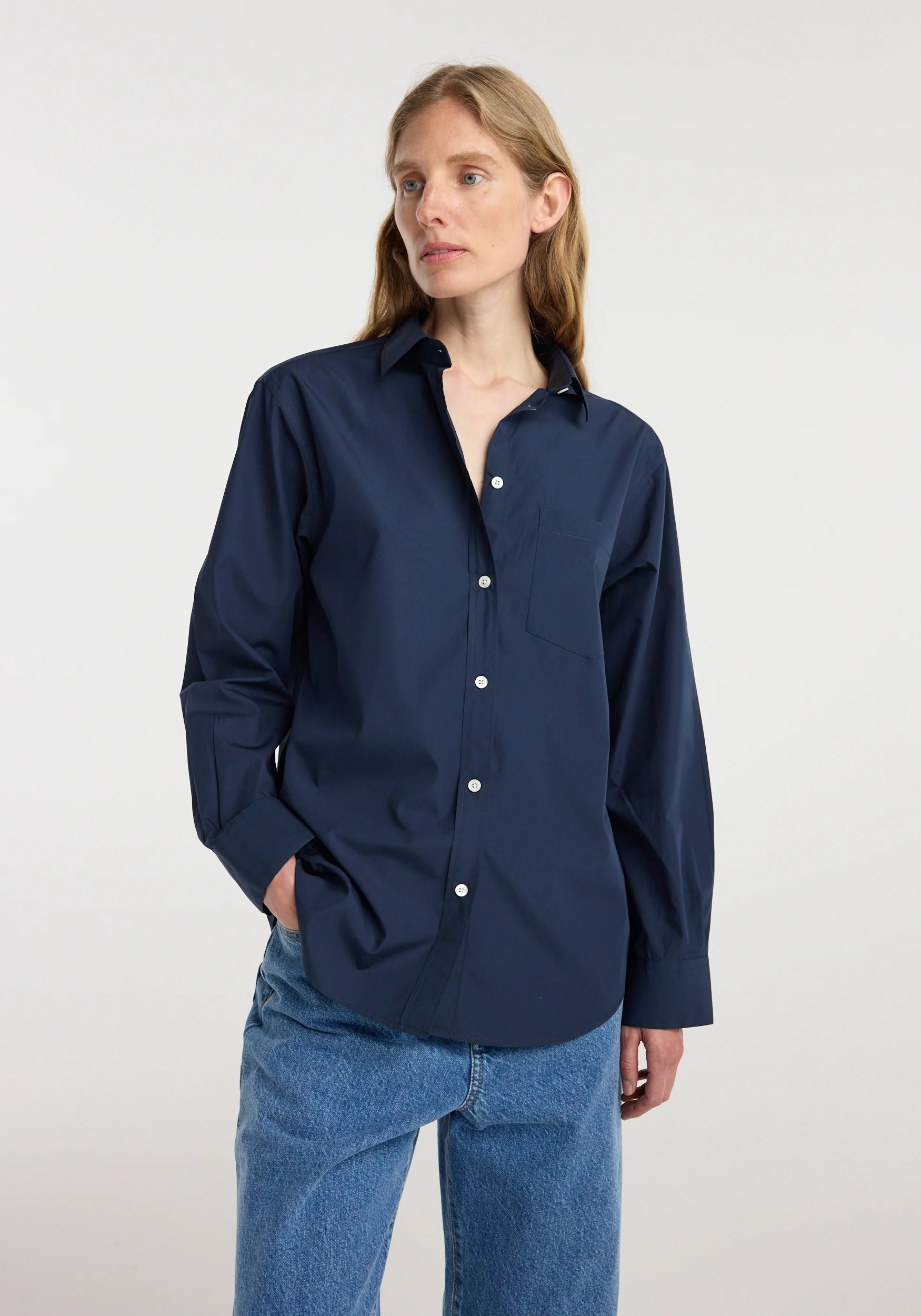 Classic fit shirt | navy - Image 4