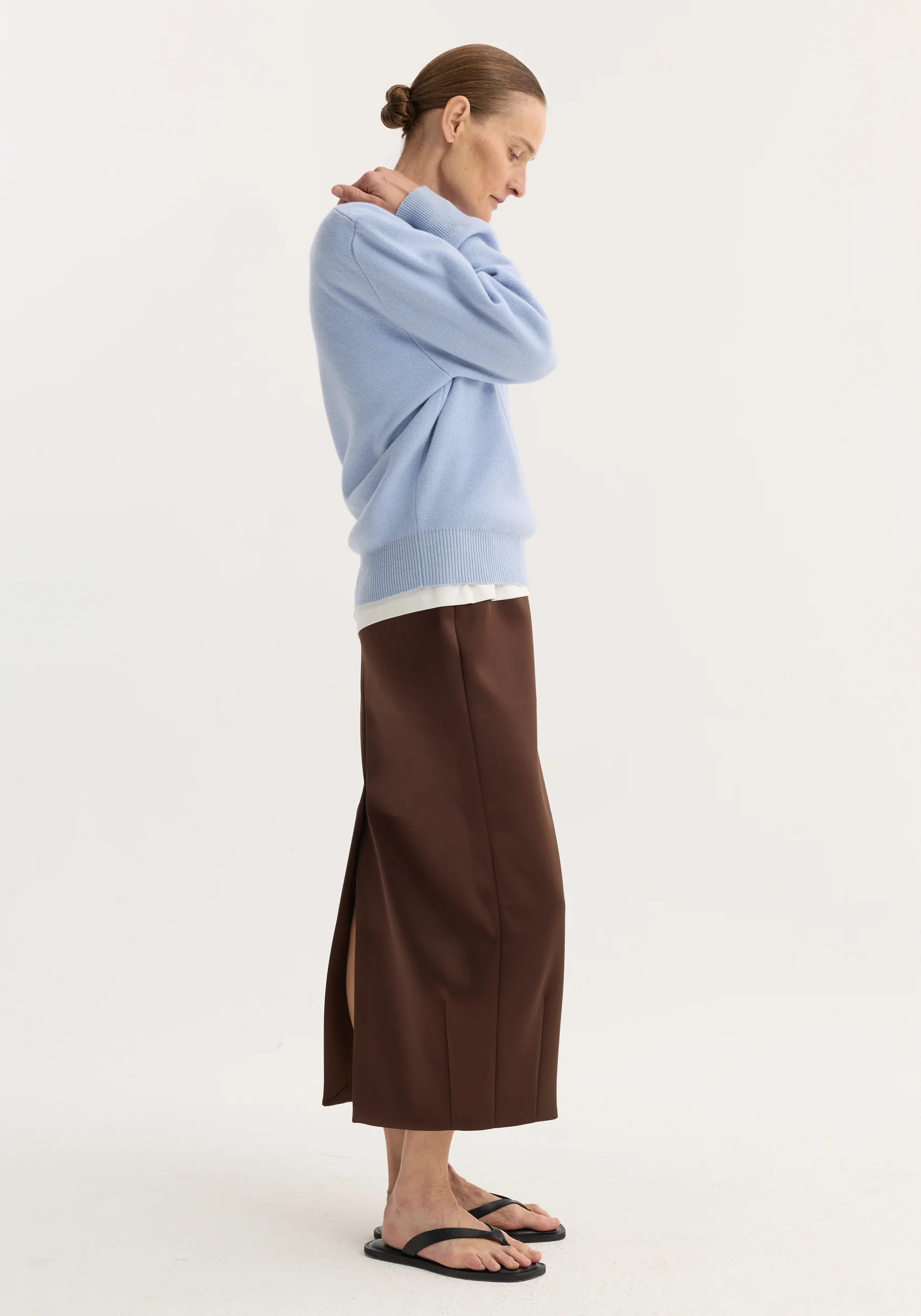 Compact knitted polo | baby blue - Image 3