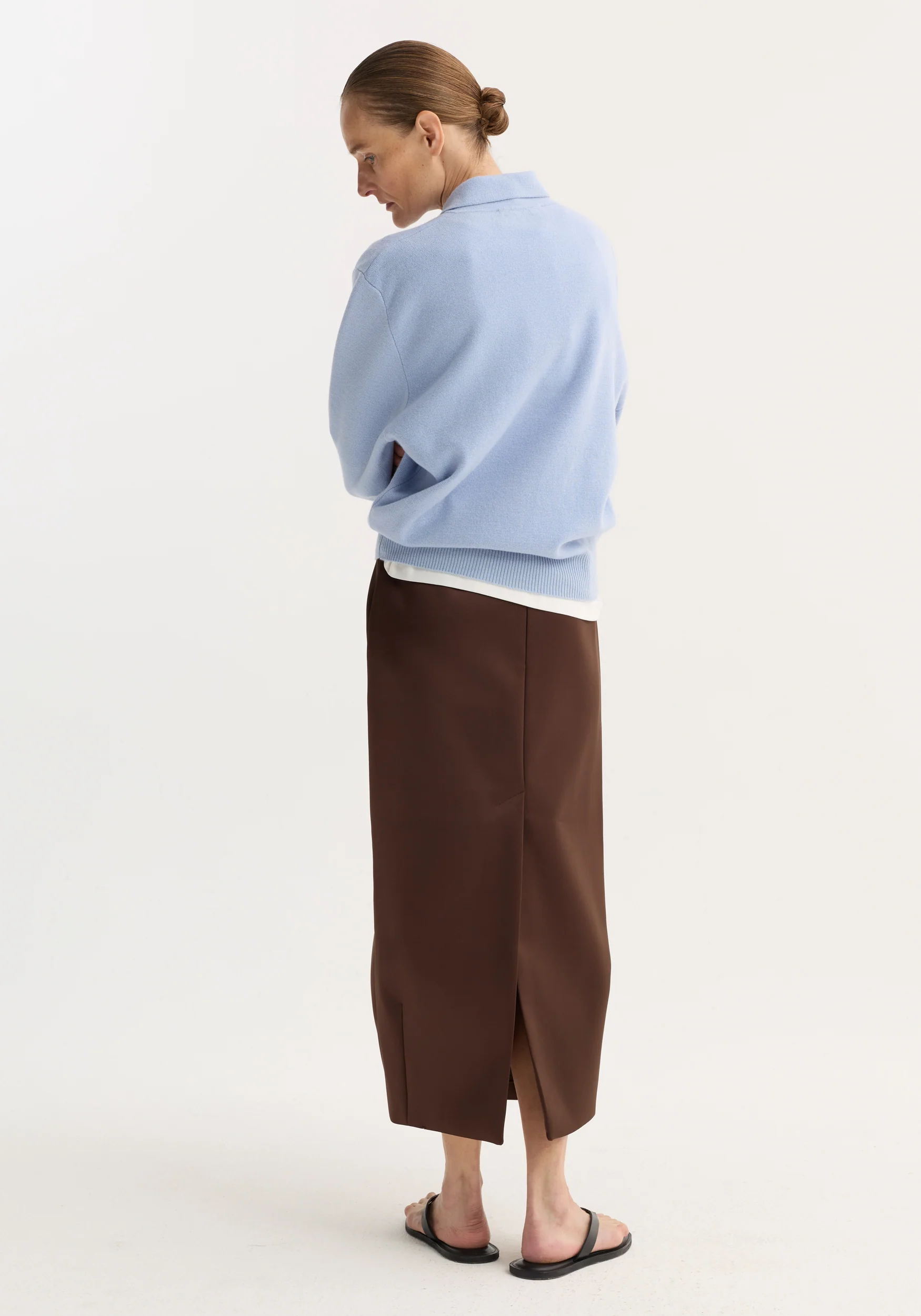 Compact knitted polo | baby blue - Image 6