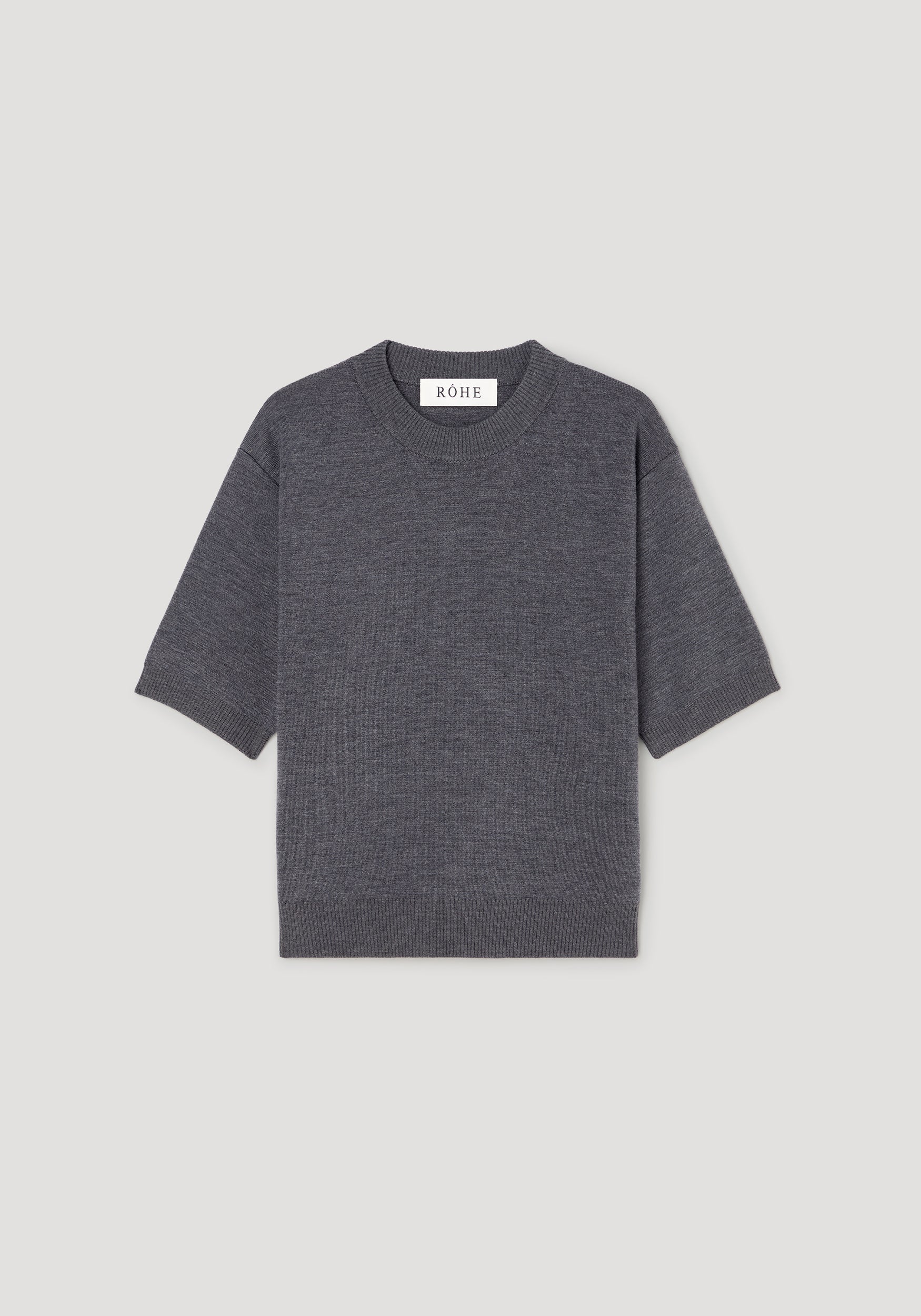 Compact knitted top | dark grey melange - Image 6