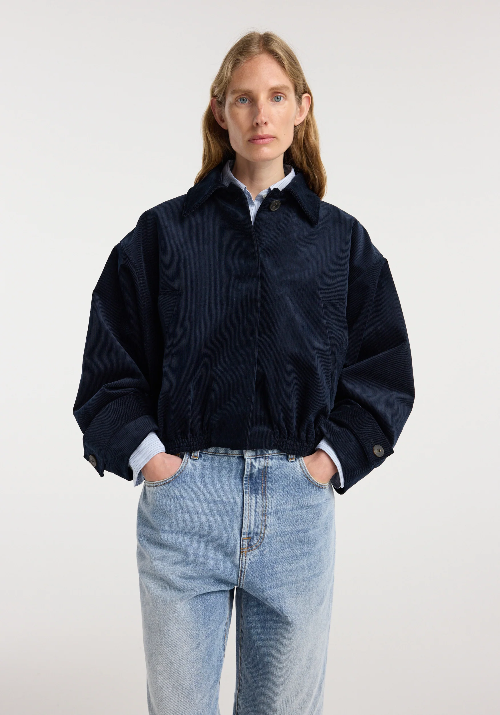 Corduroy blouson jacket | night - Image 4