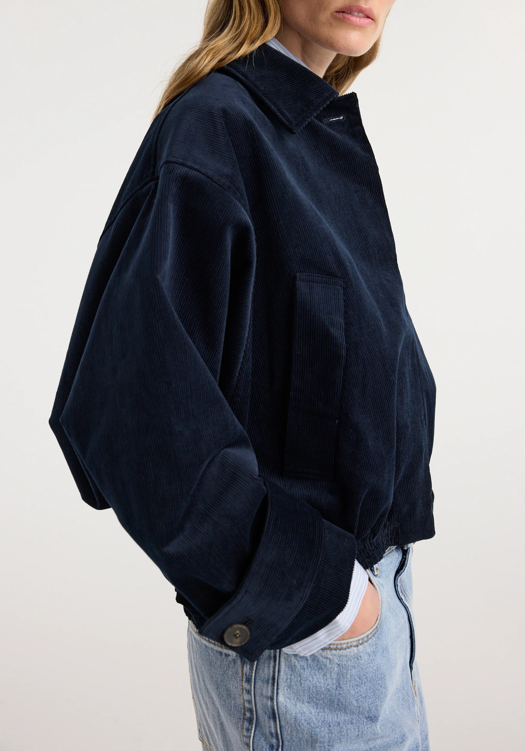 Corduroy blouson jacket | night - Image 5