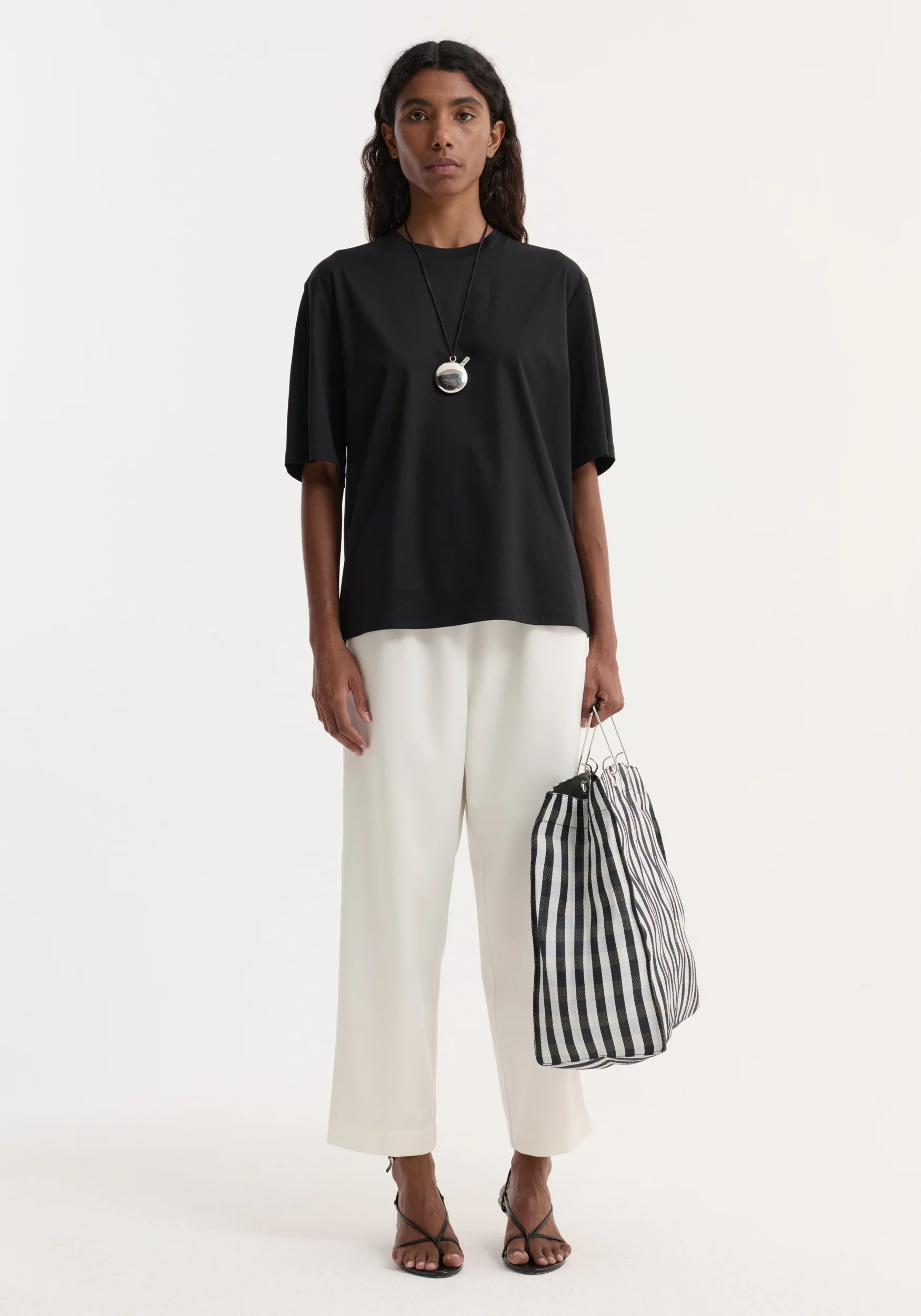 Cropped wide leg trousers | off white - Image 2