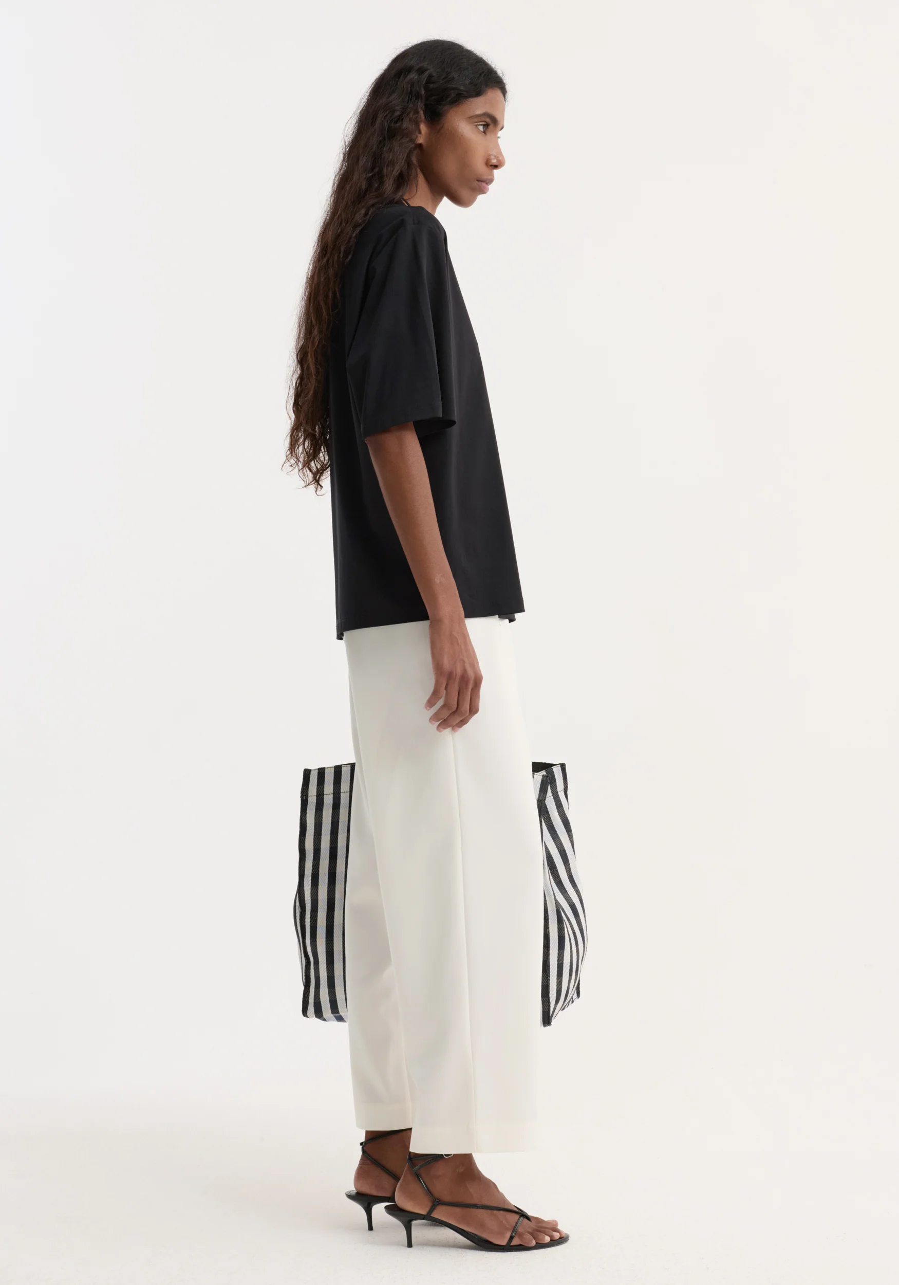 Cropped wide leg trousers | off white - Image 3