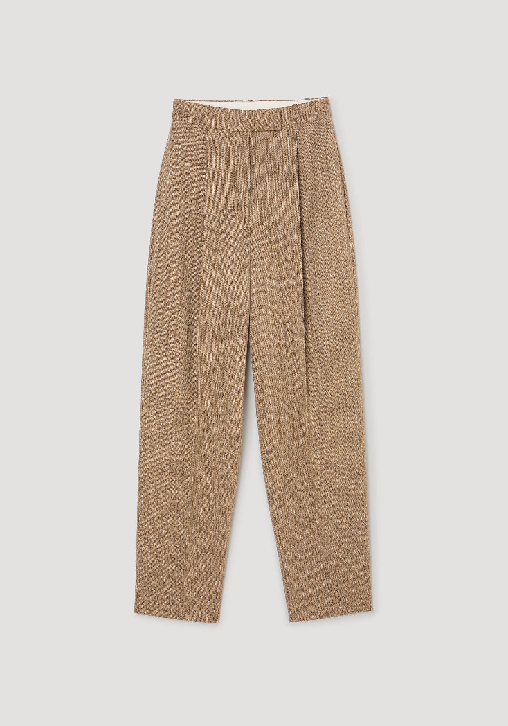 Daria - Single pleat tapered trousers | heritage stripe - Image 5