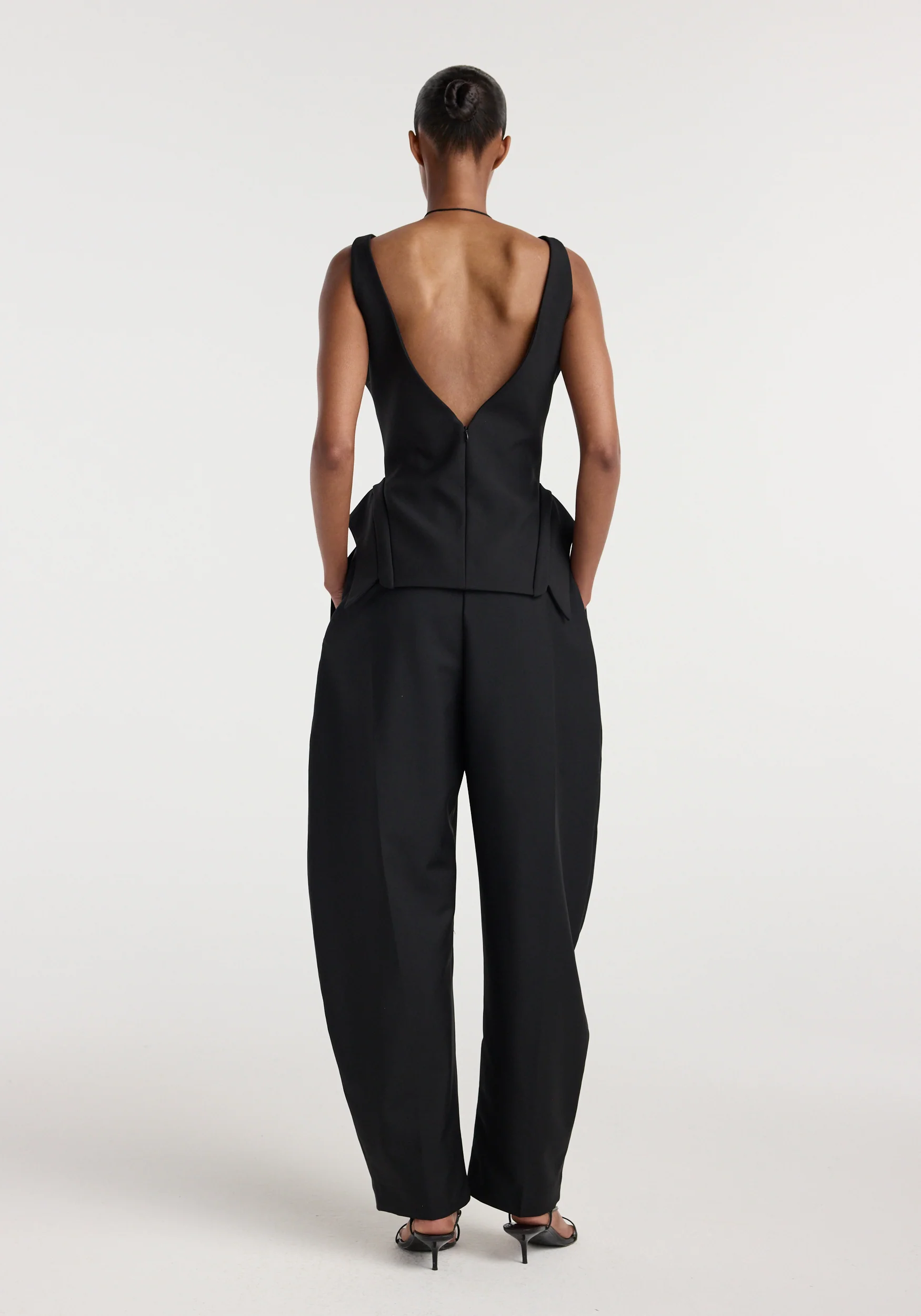 Deconstructed collar top | black - Image 5