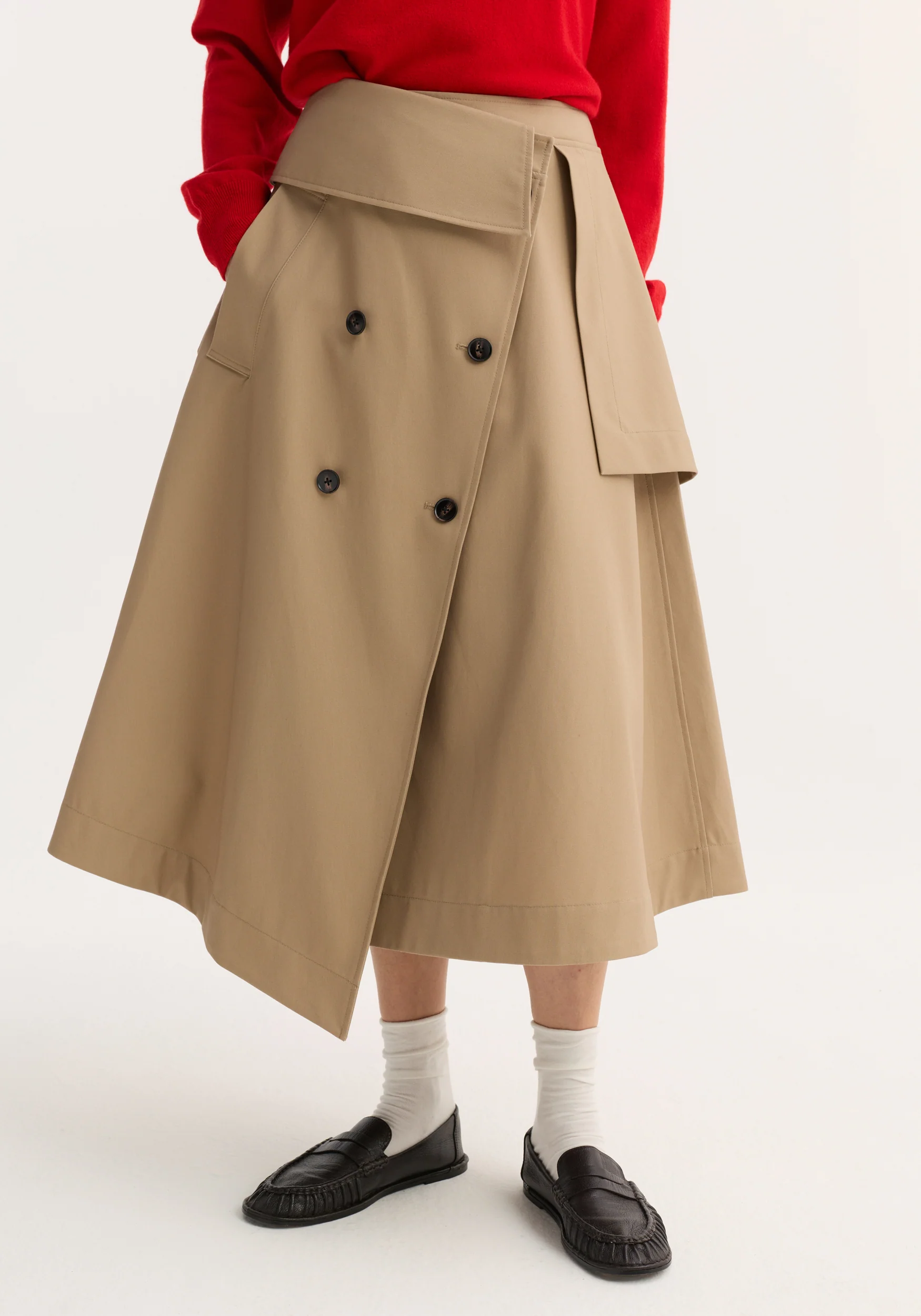 Deconstructed trench skirt | sand - Image 4