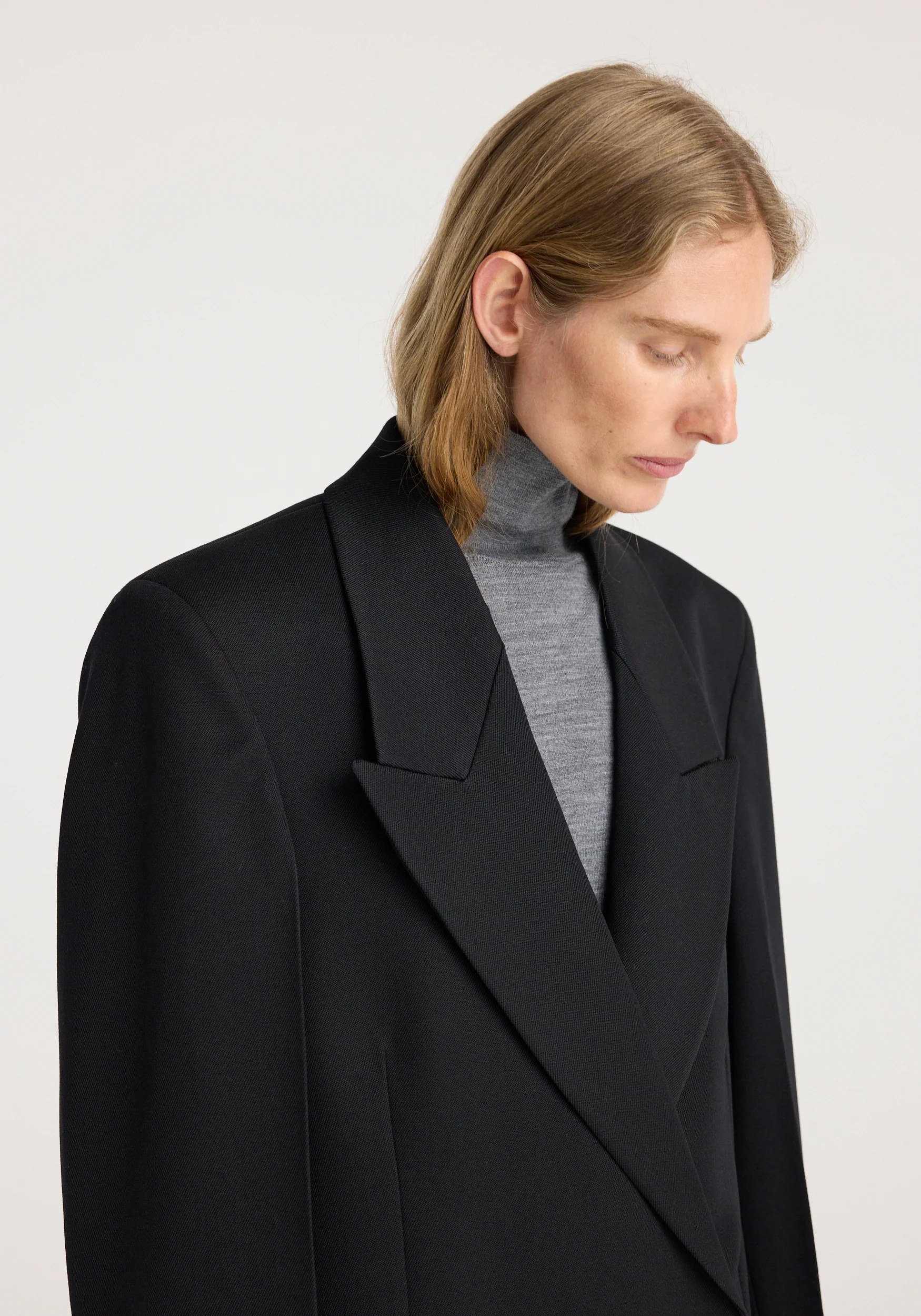 Double breasted tailored coat | black - Image 5