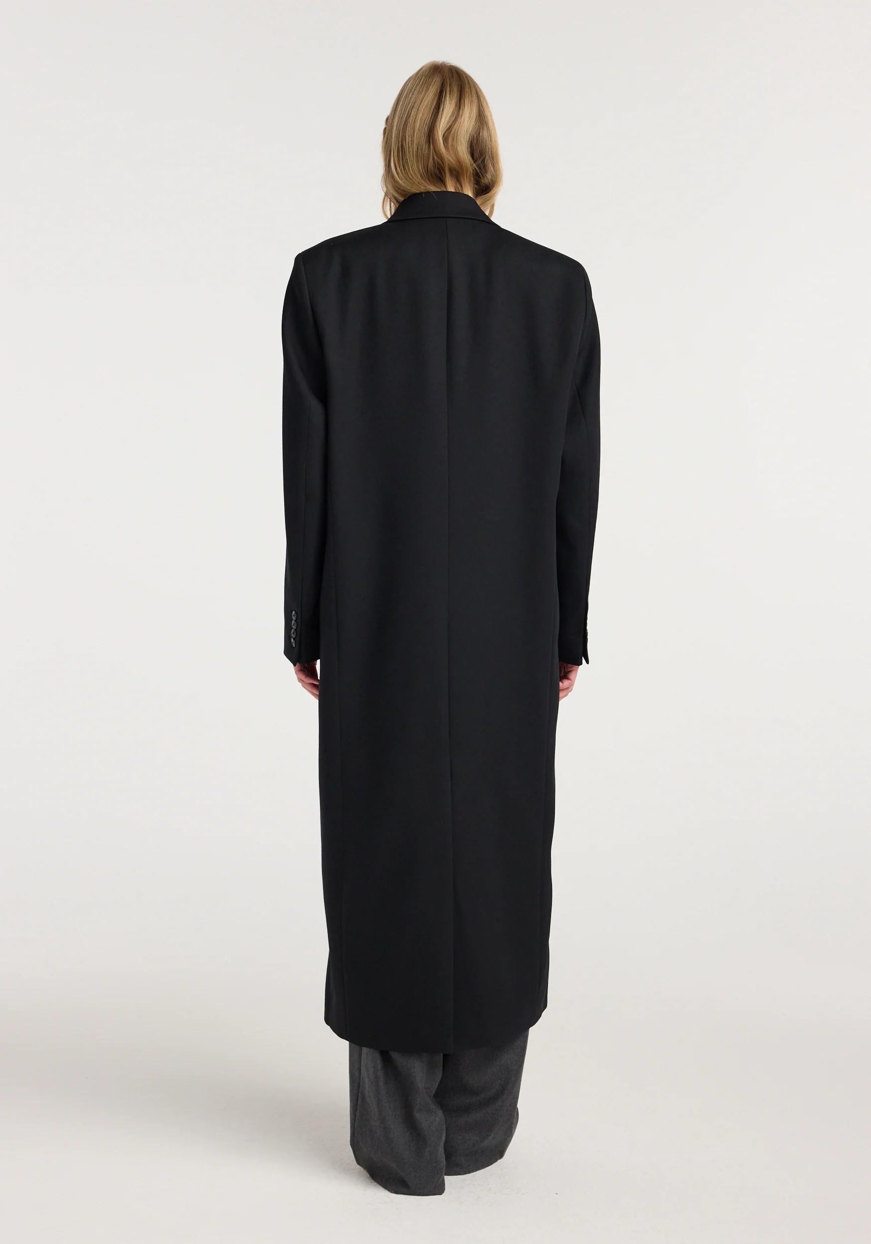 Double breasted tailored coat | black - Image 6