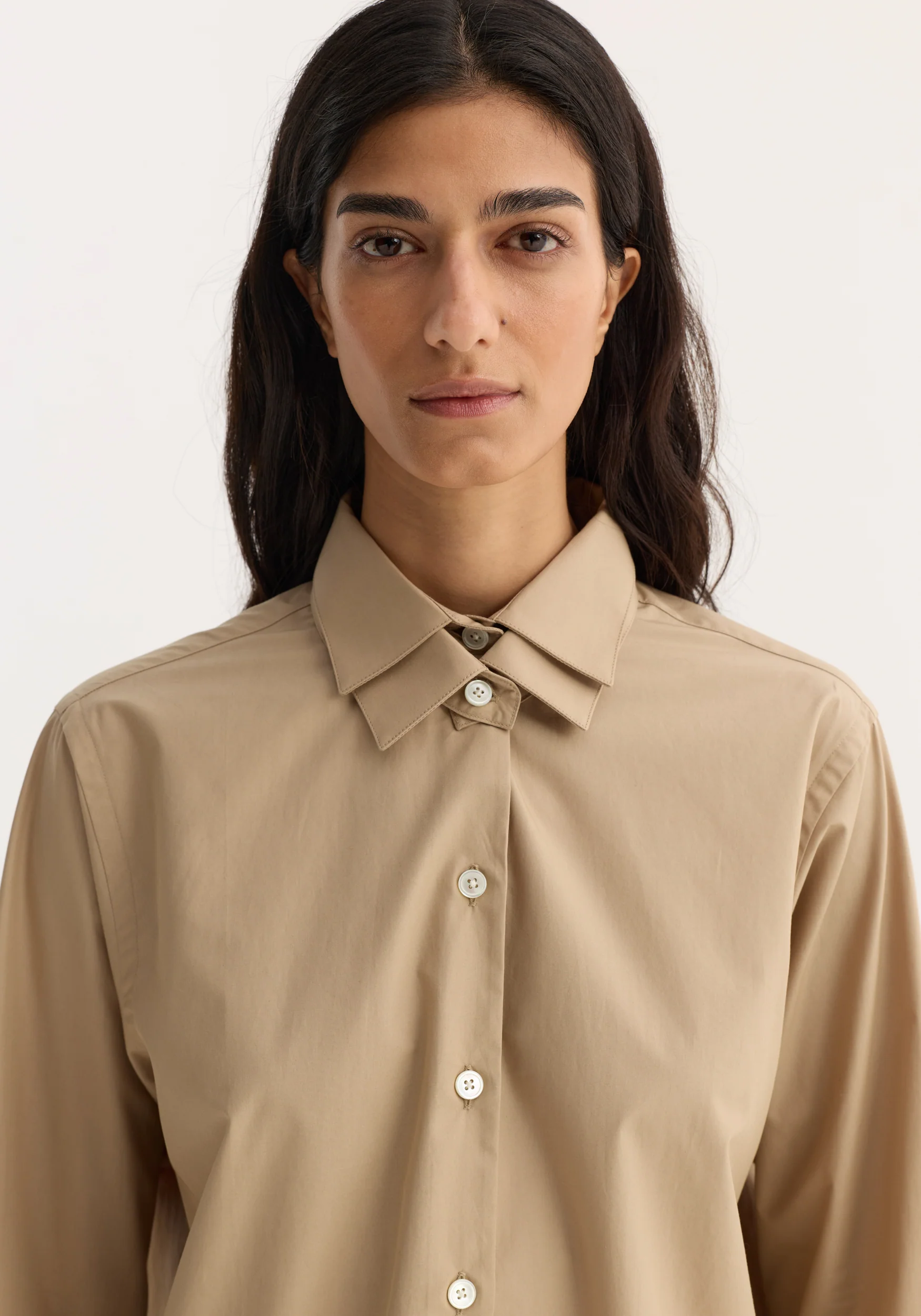 Double collar shirt | wheat - Image 4