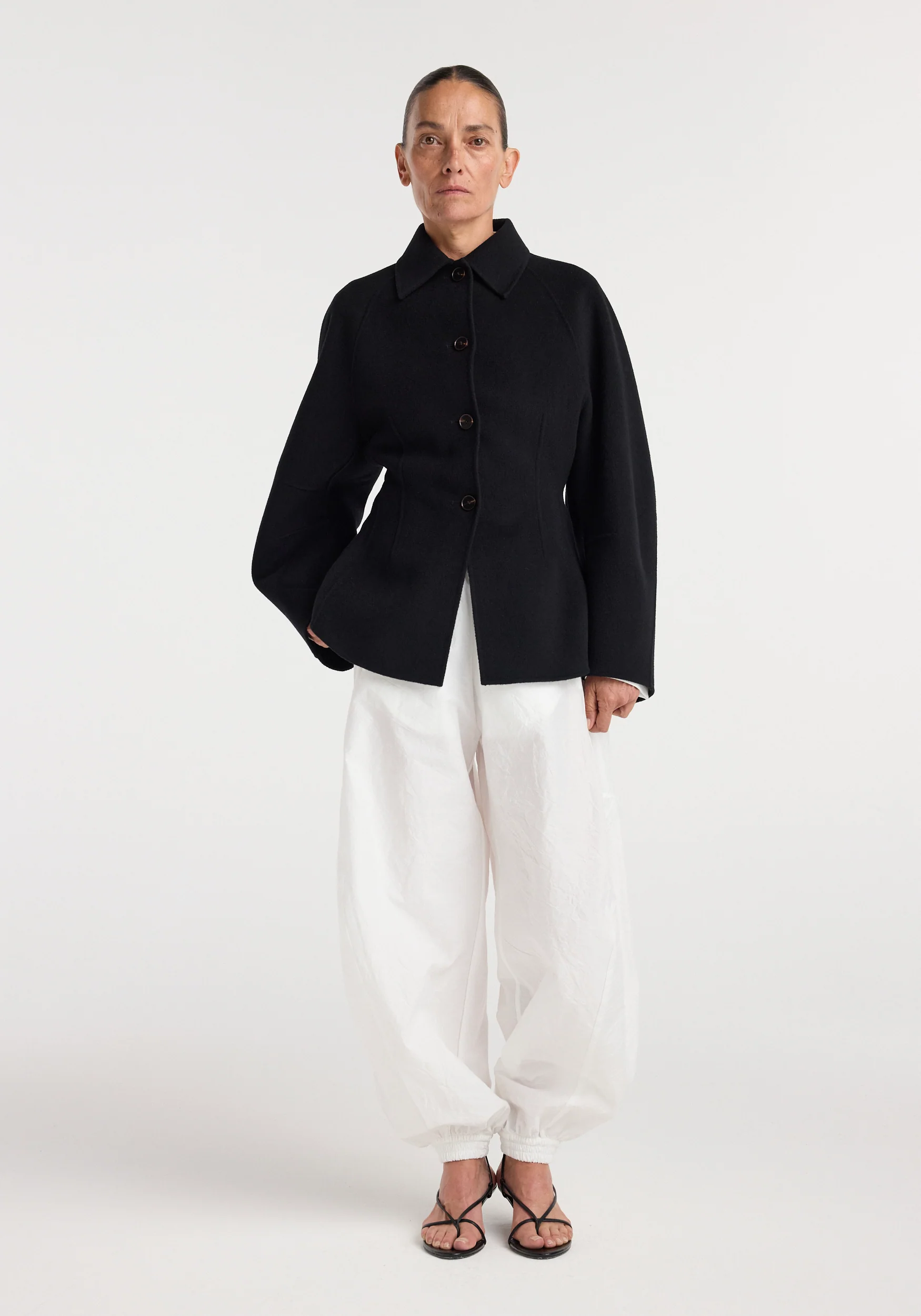 Double-faced sculptural jacket | black