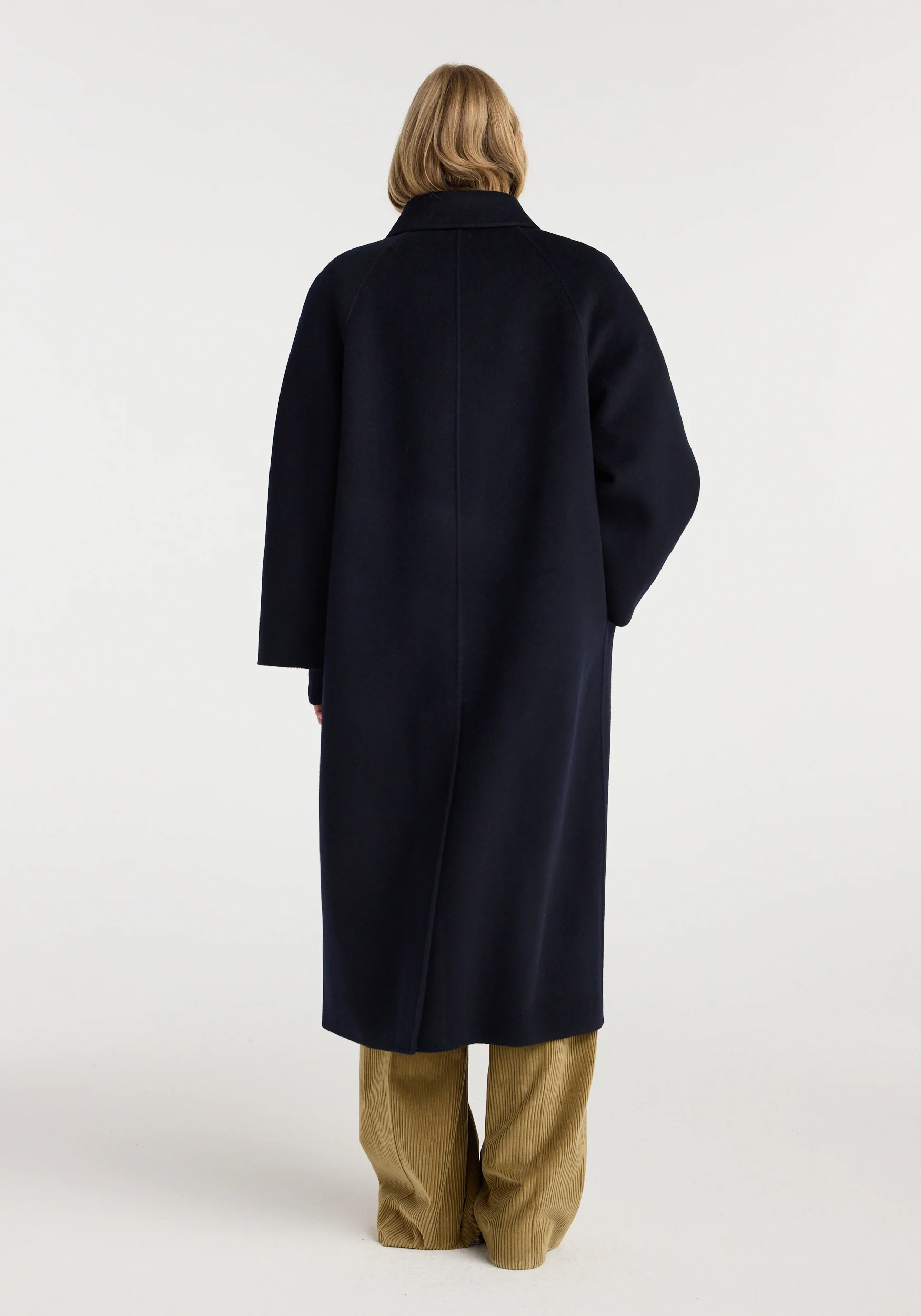 Double-faced wool padded coat | navy - Image 6
