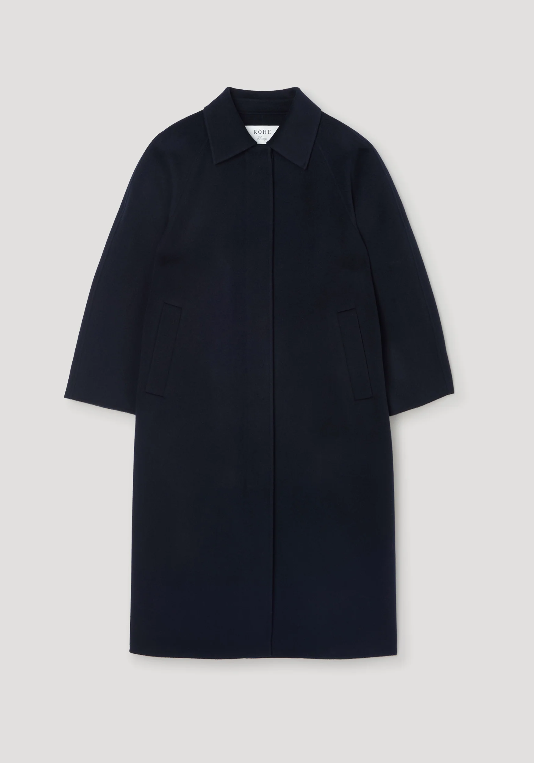 Double-faced wool padded coat | navy - Image 7
