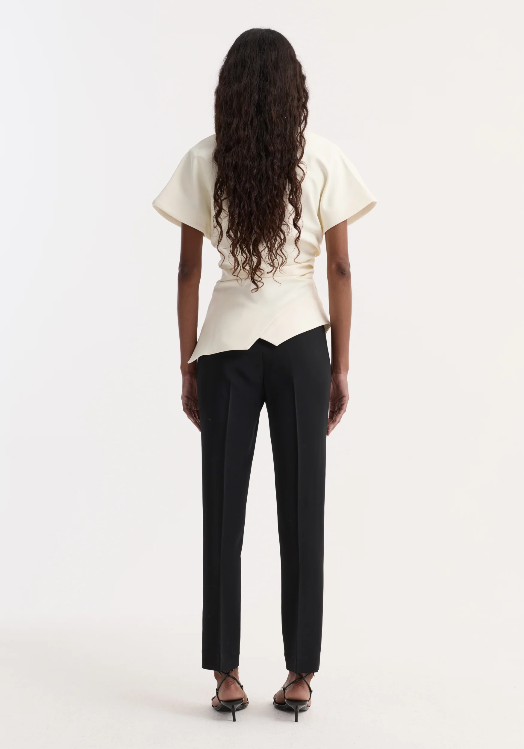 Draped lapel top | off white - Image 6