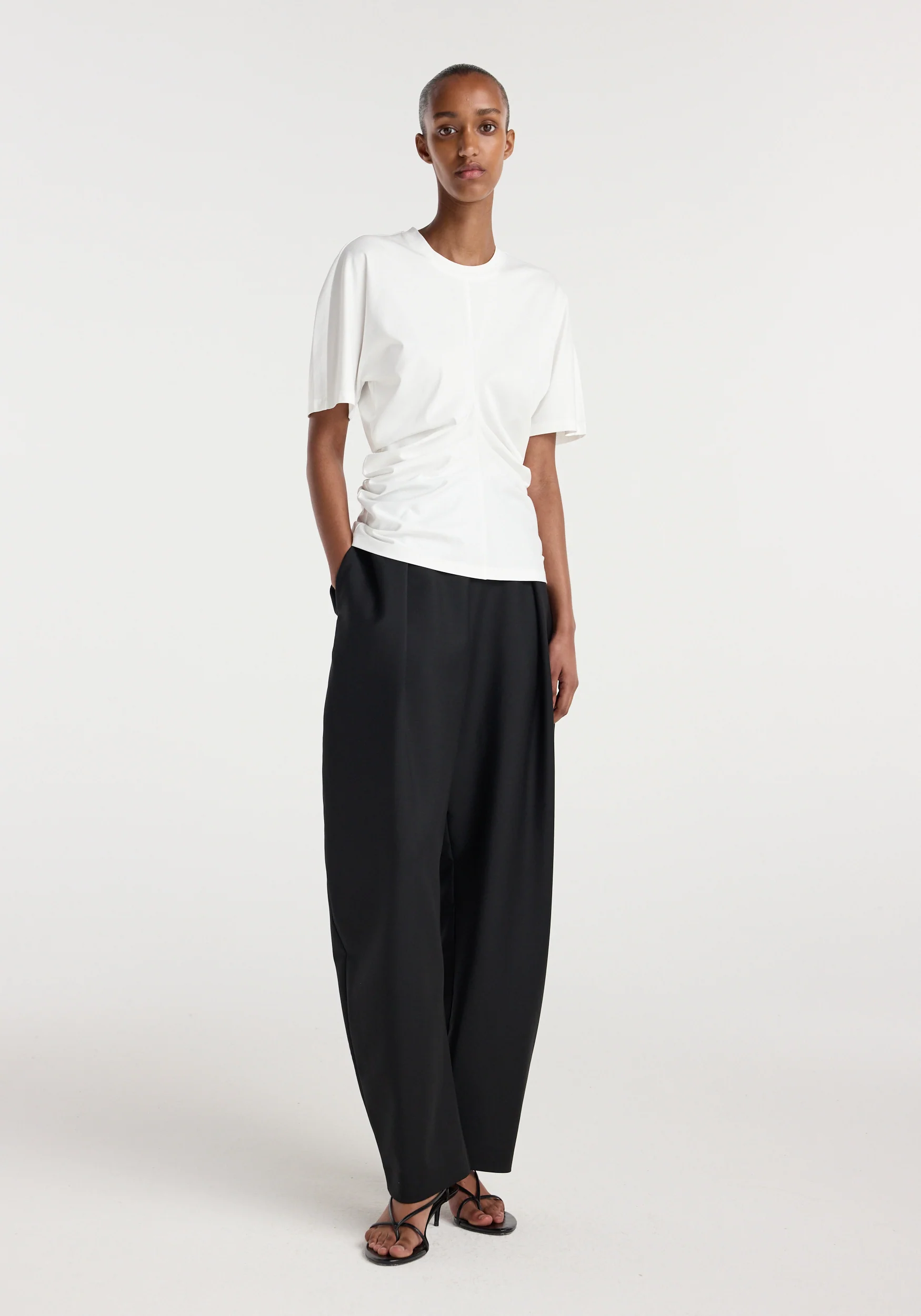 Draped t-shirt | off white - Image 2