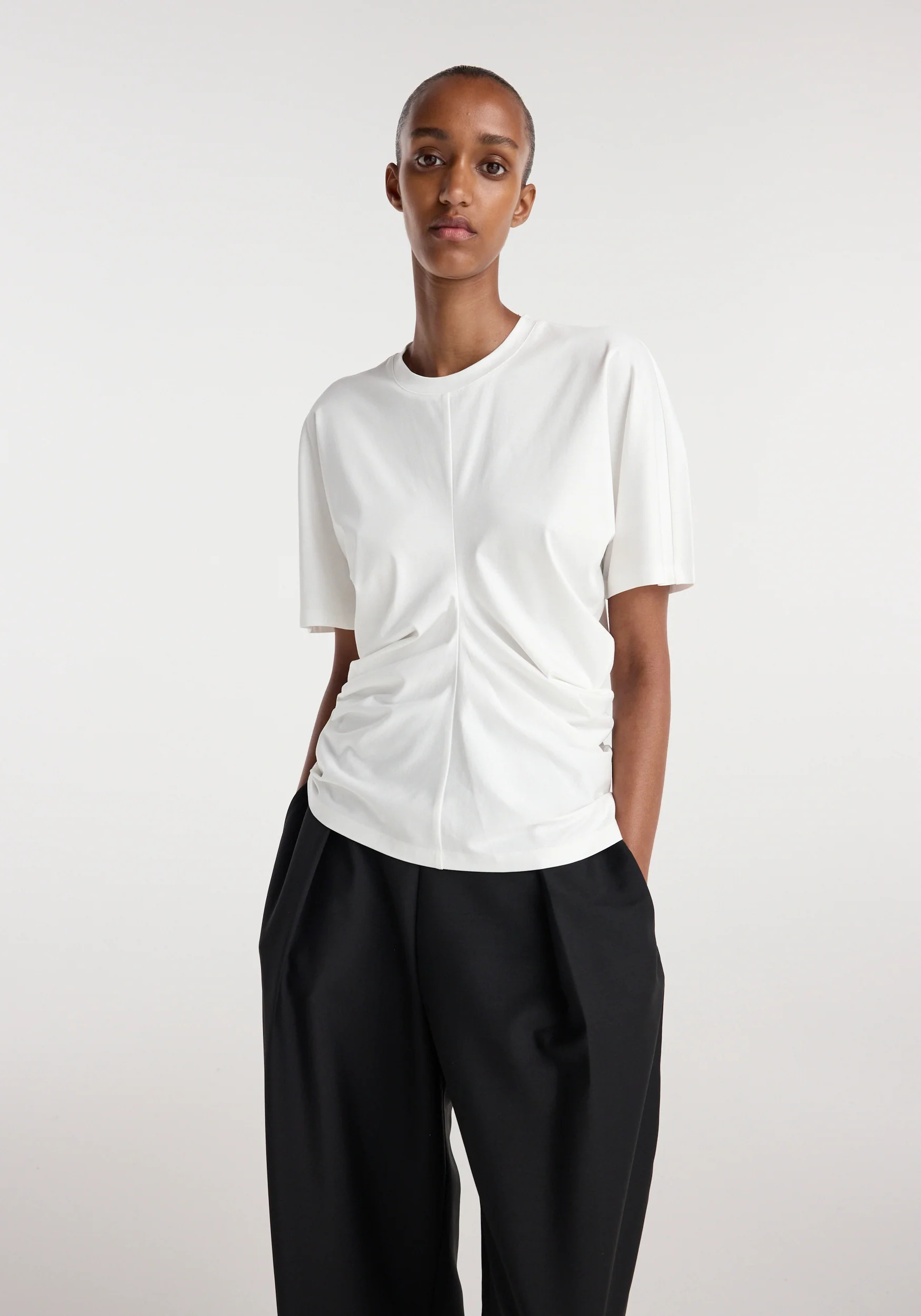 Draped t-shirt | off white - Image 5