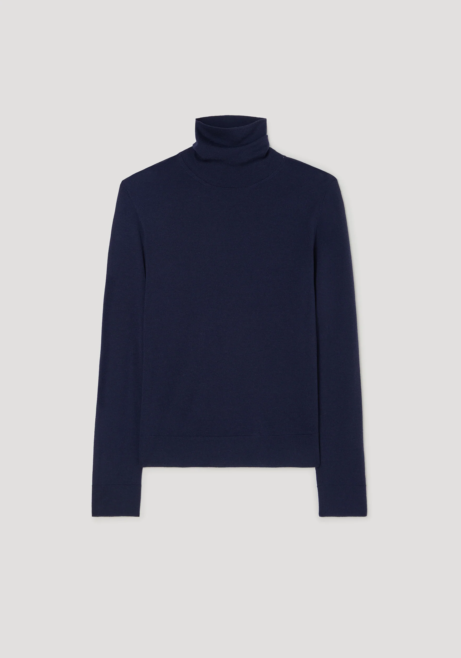 Fine-knit wool cashmere turtleneck | navy - Image 6