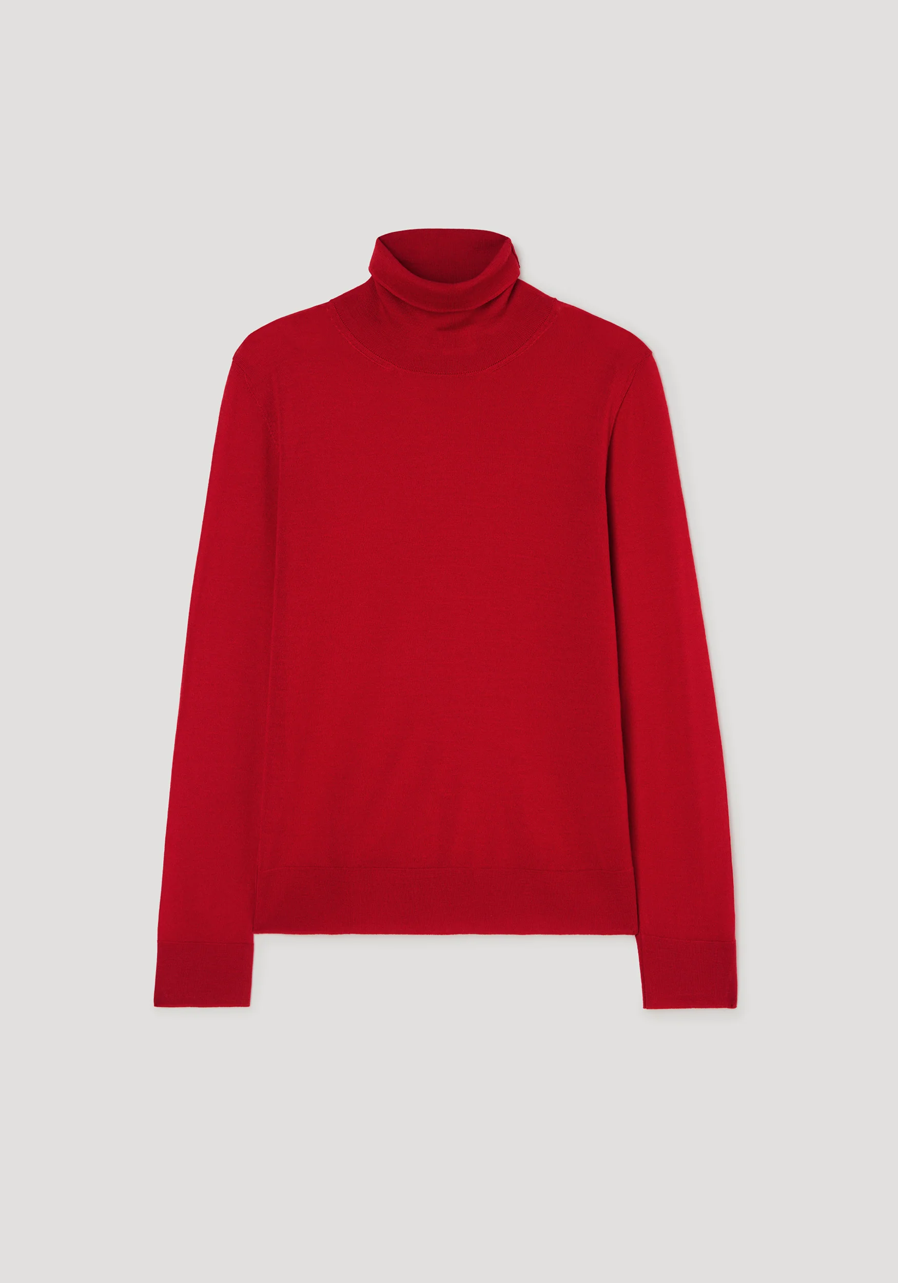 Fine-knit wool cashmere turtleneck | red - Image 6