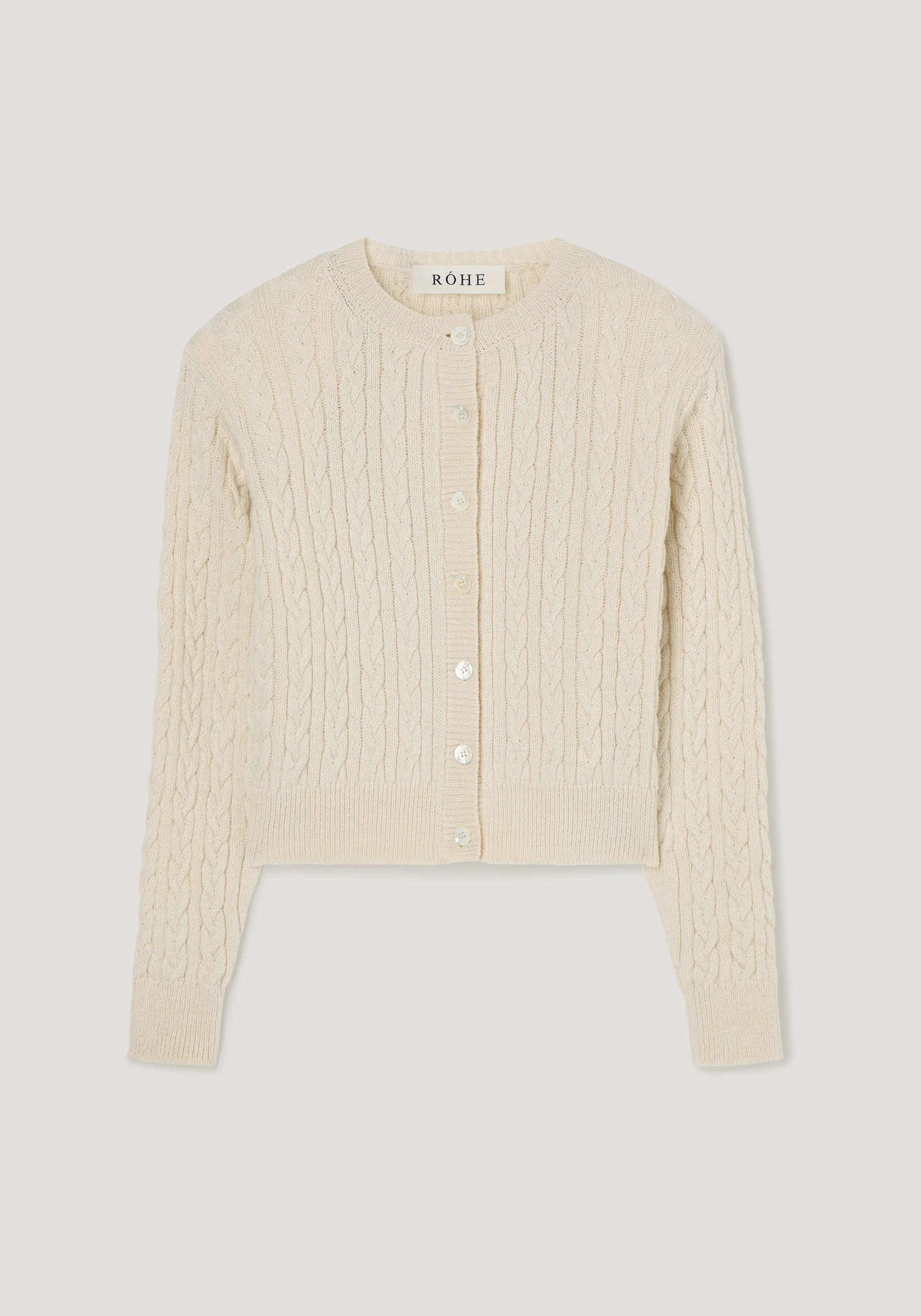 Fine merino cable cardigan | cream