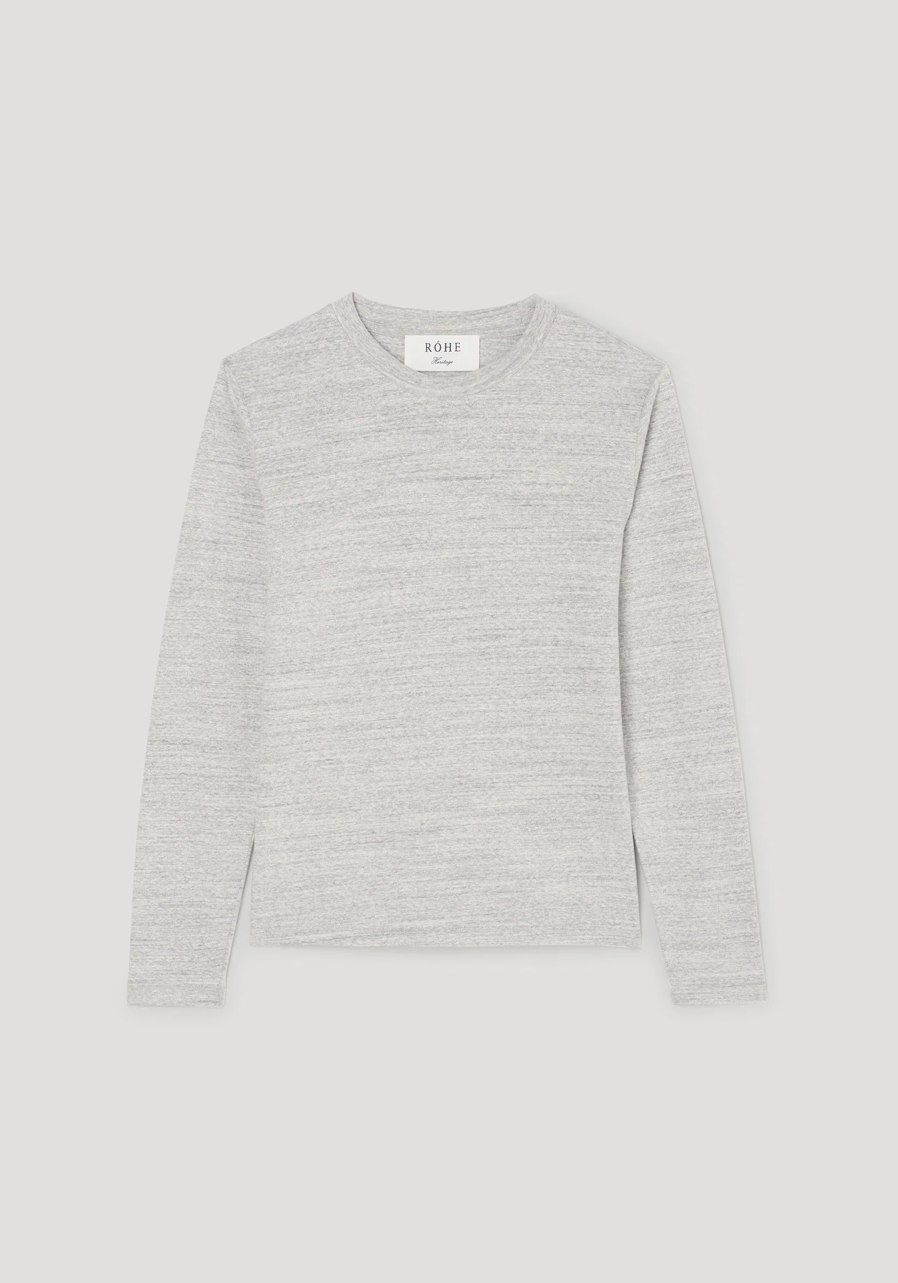 Japanese mouliné jersey long sleeve | grey mouliné - Image 6