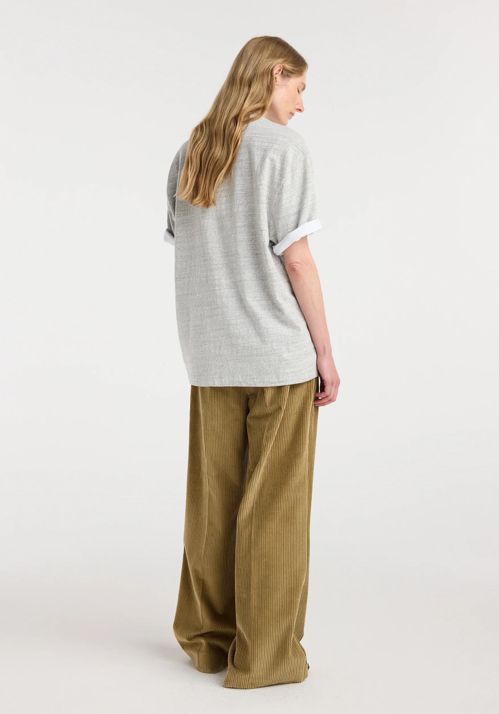 Japanese mouliné jersey t-shirt | grey mouliné - Image 3