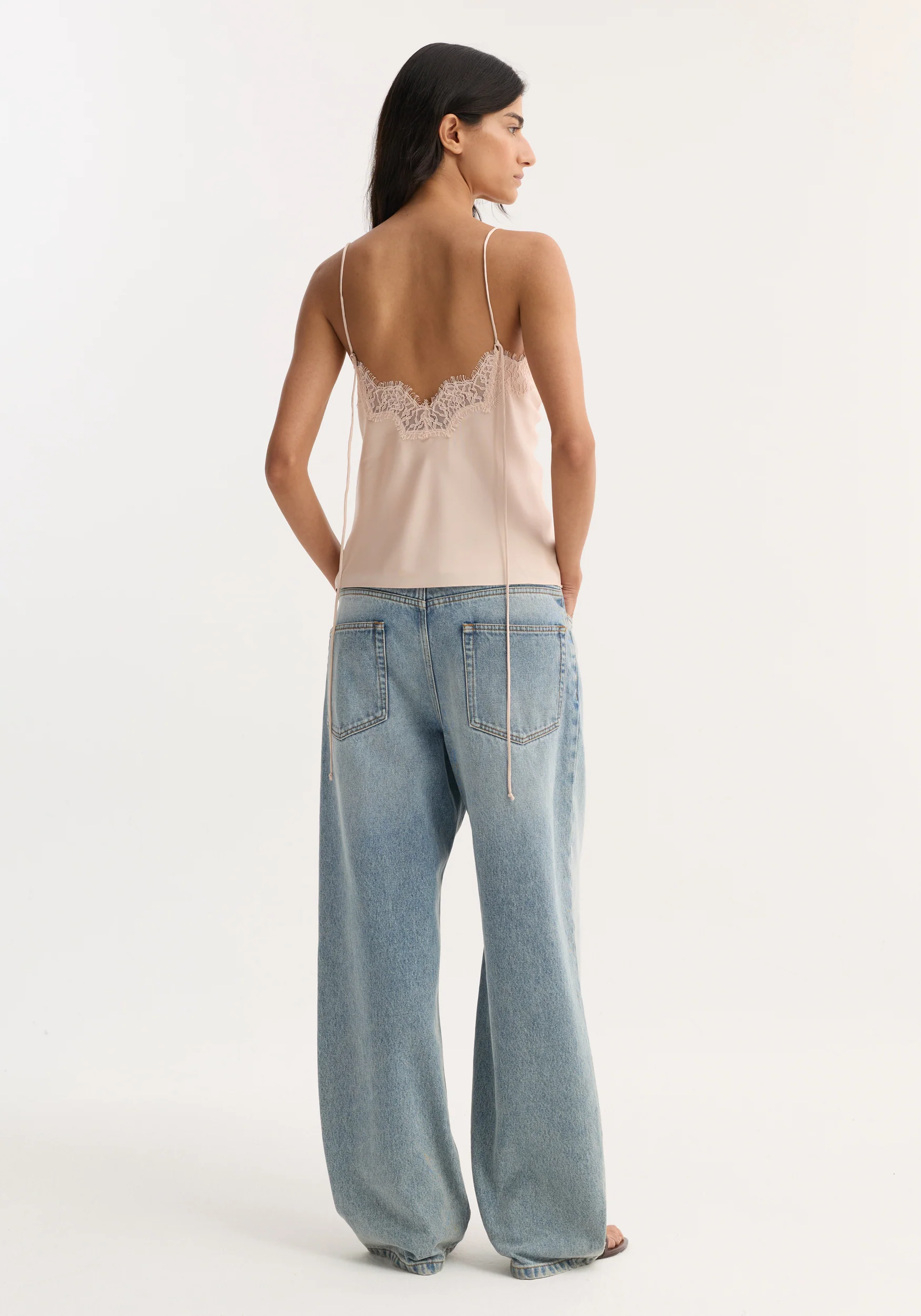 Lace silk camisole | rose - Image 6