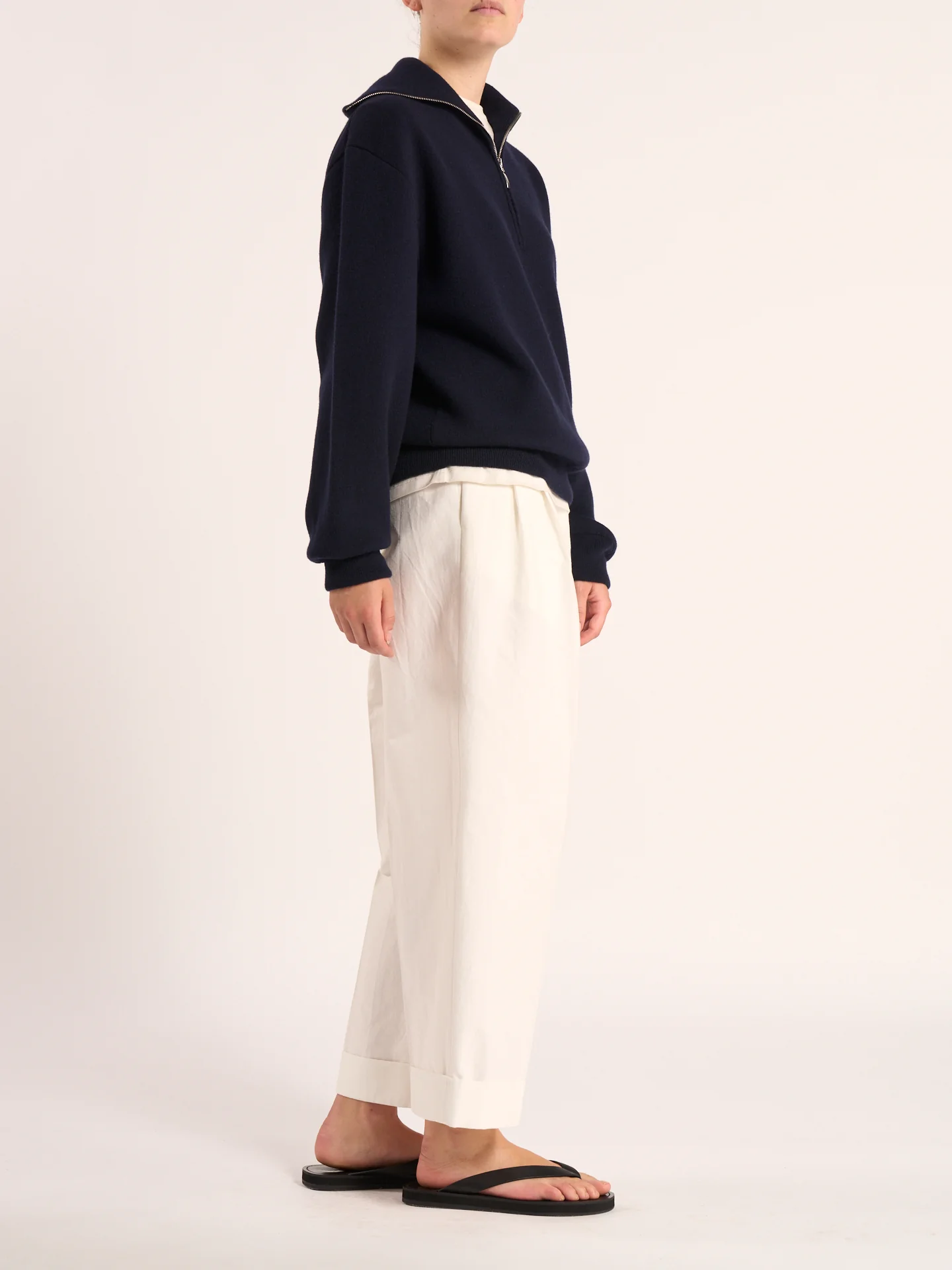 Merino wool polo | navy - Image 16