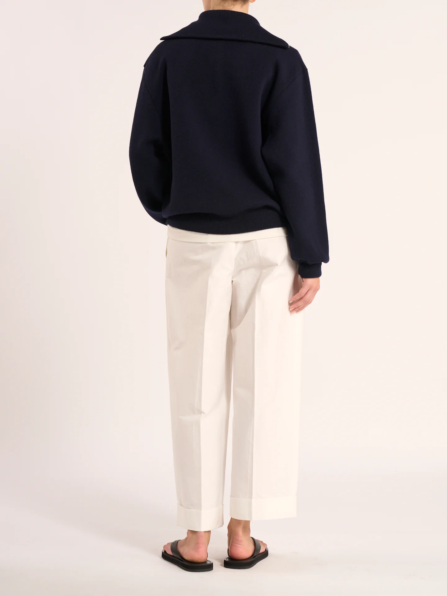 Merino wool polo | navy - Image 17