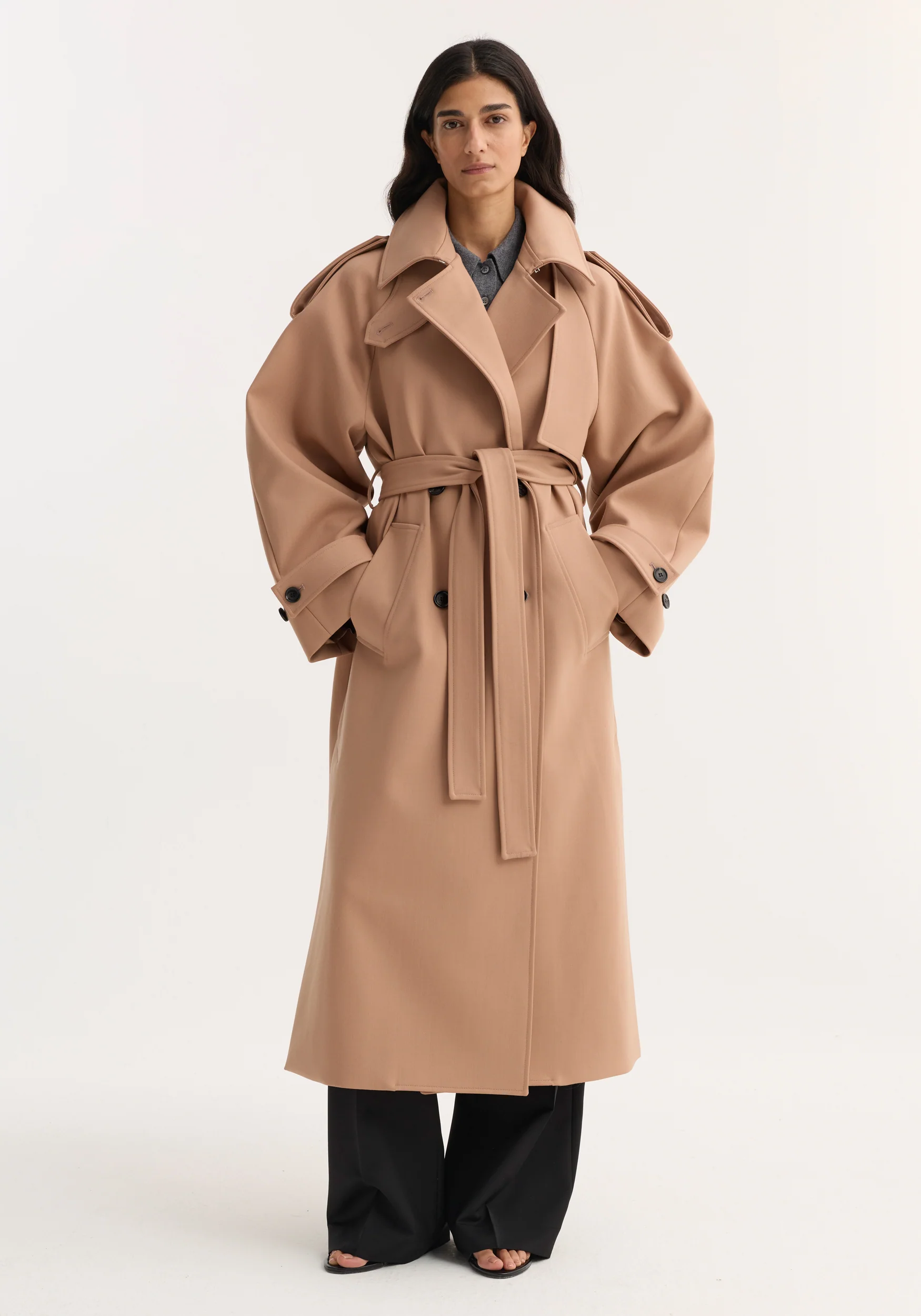 Oversized classic trench | powder - Image 2