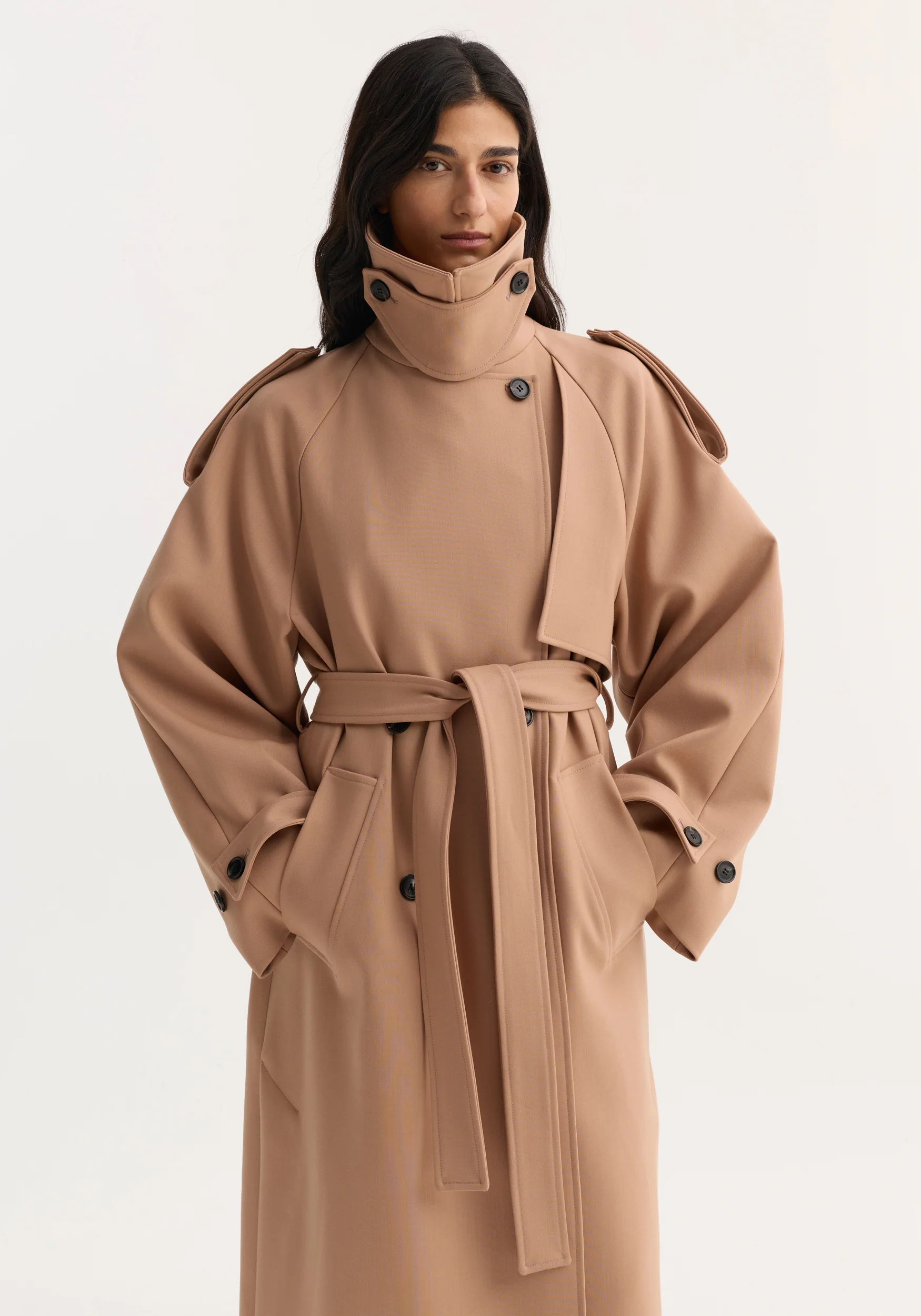 Oversized classic trench | powder - Image 3