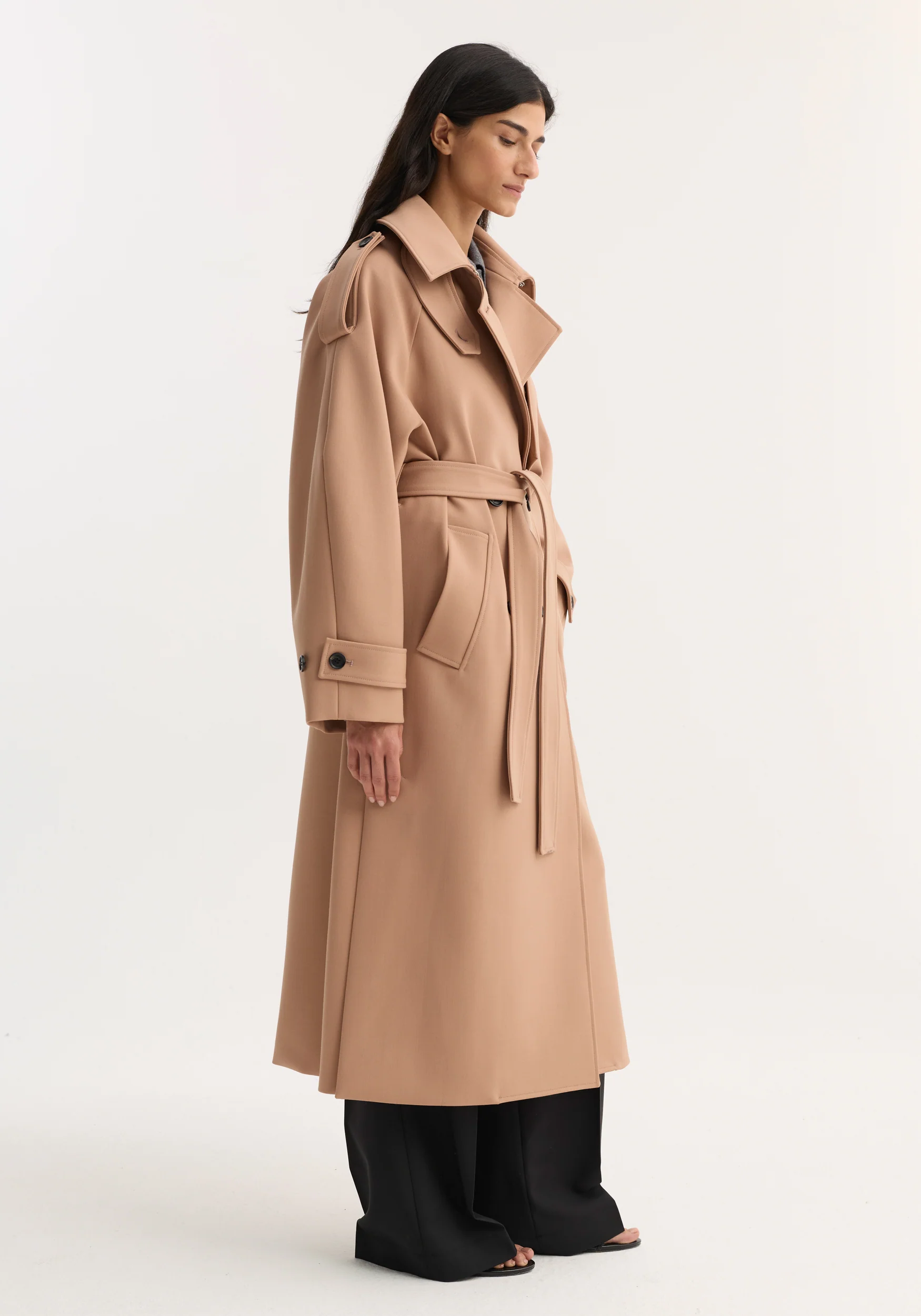 Oversized classic trench | powder - Image 4