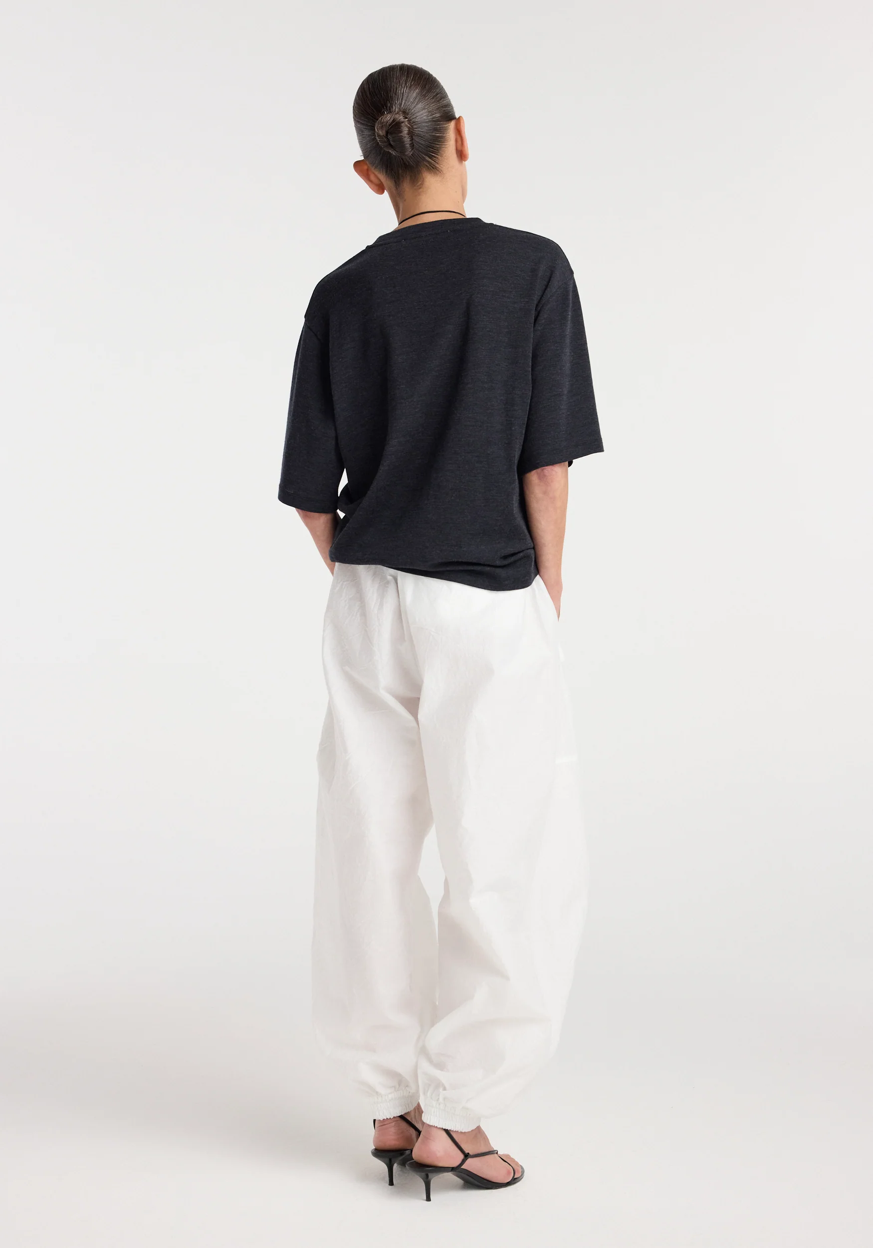 Oversized merino t-shirt | anthracite melange - Image 3
