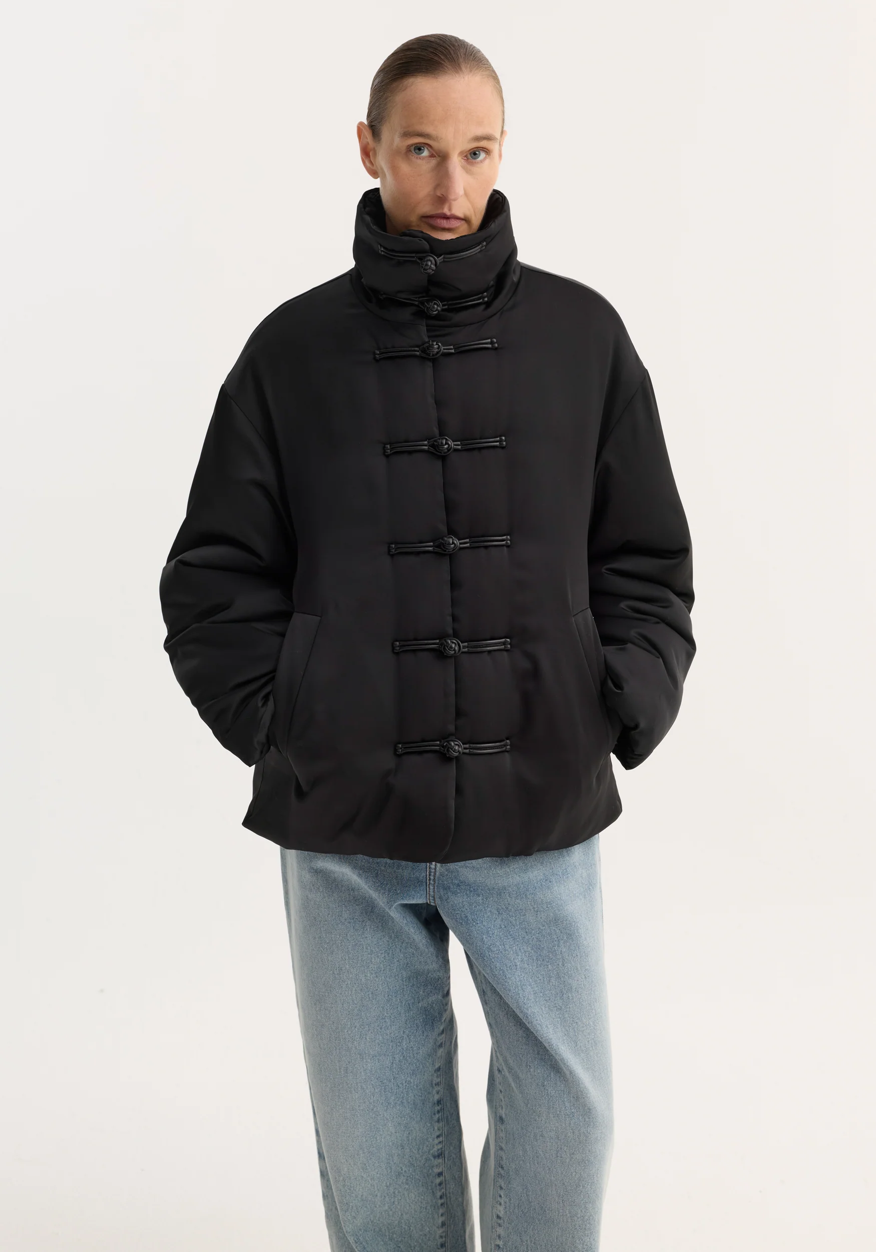 Padded puffer jacket | black - Image 4