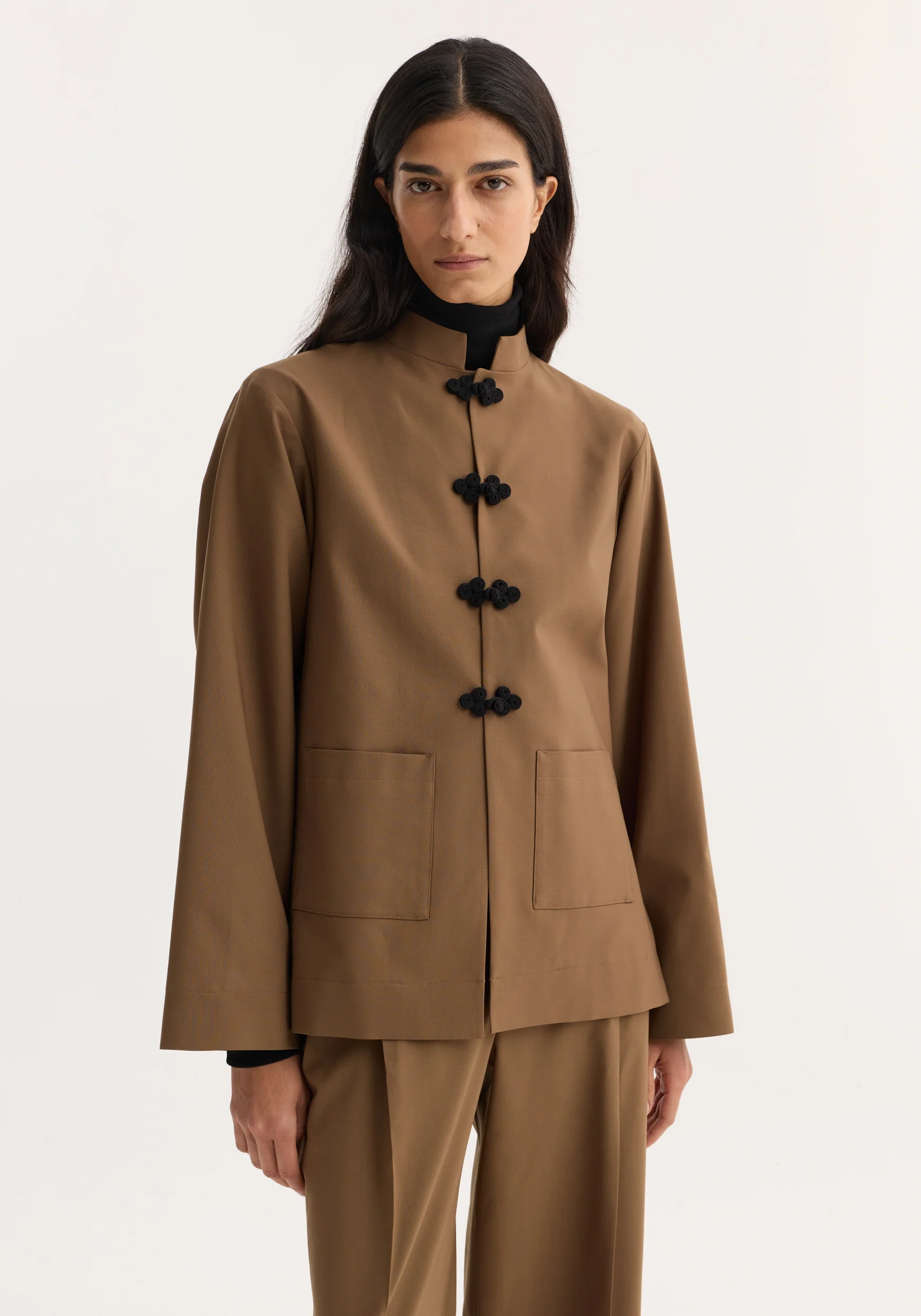 Pankou closure jacket | mocha - Image 3