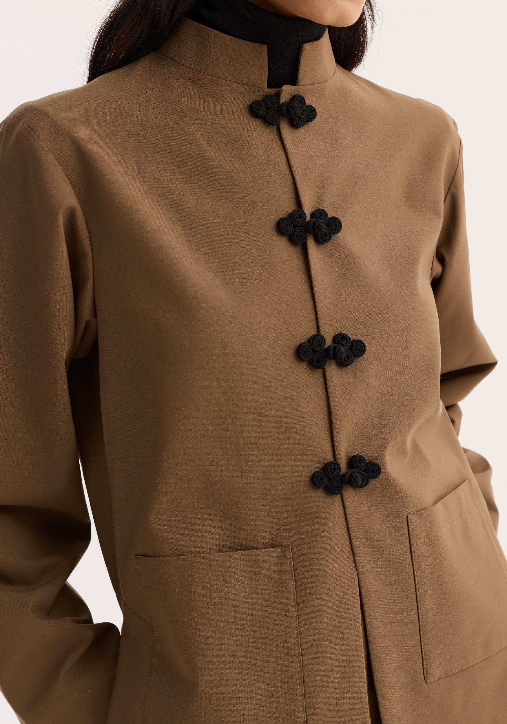 Pankou closure jacket | mocha - Image 4