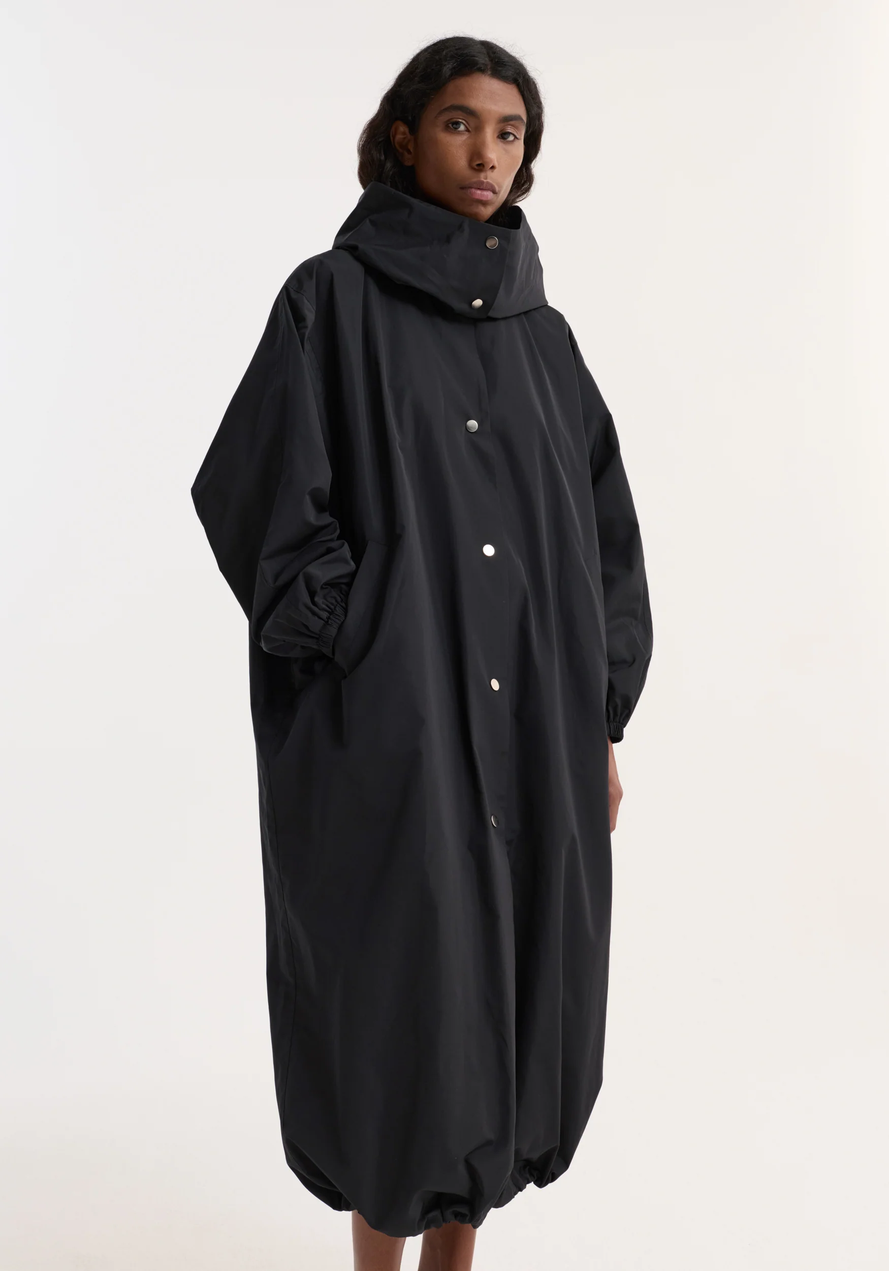 Parachute silk-blend coat | black - Image 3
