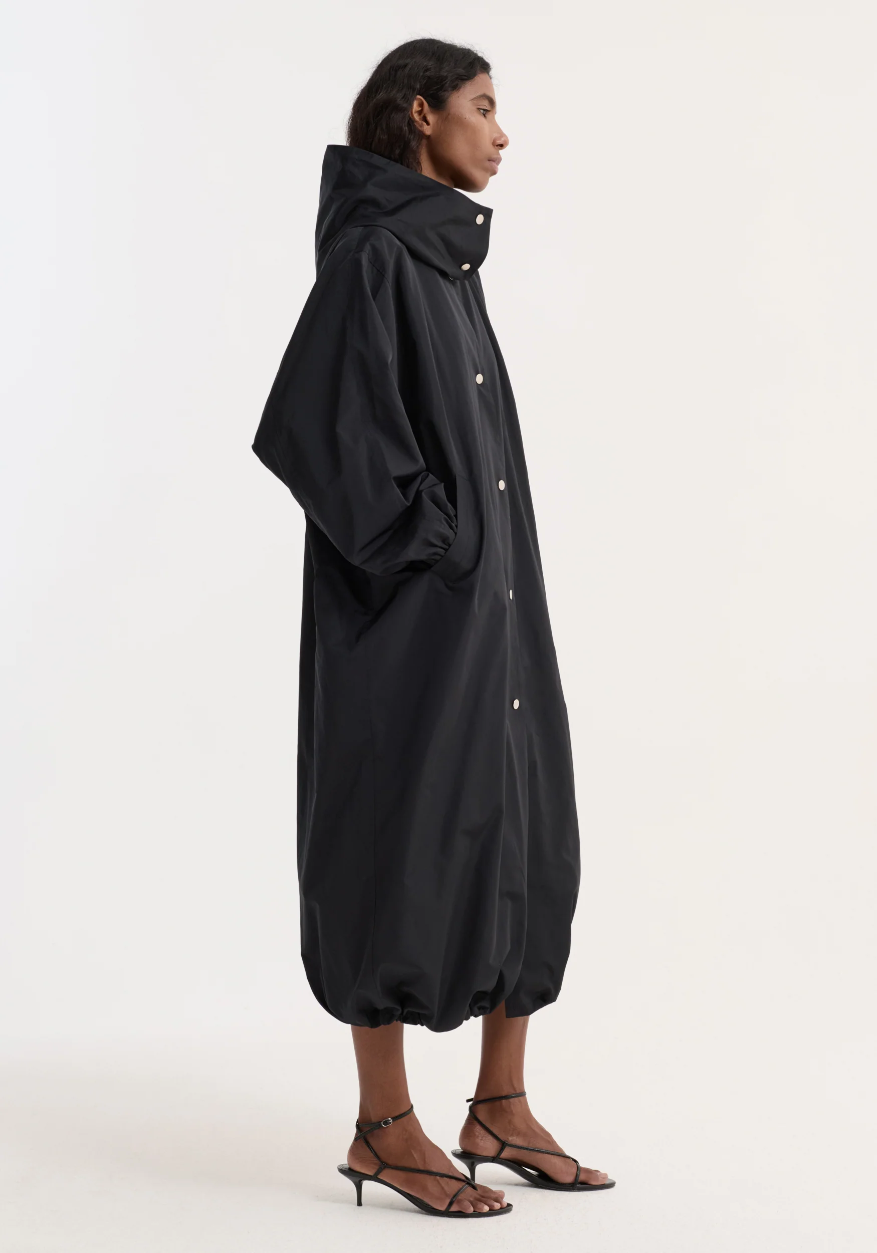 Parachute silk-blend coat | black - Image 5