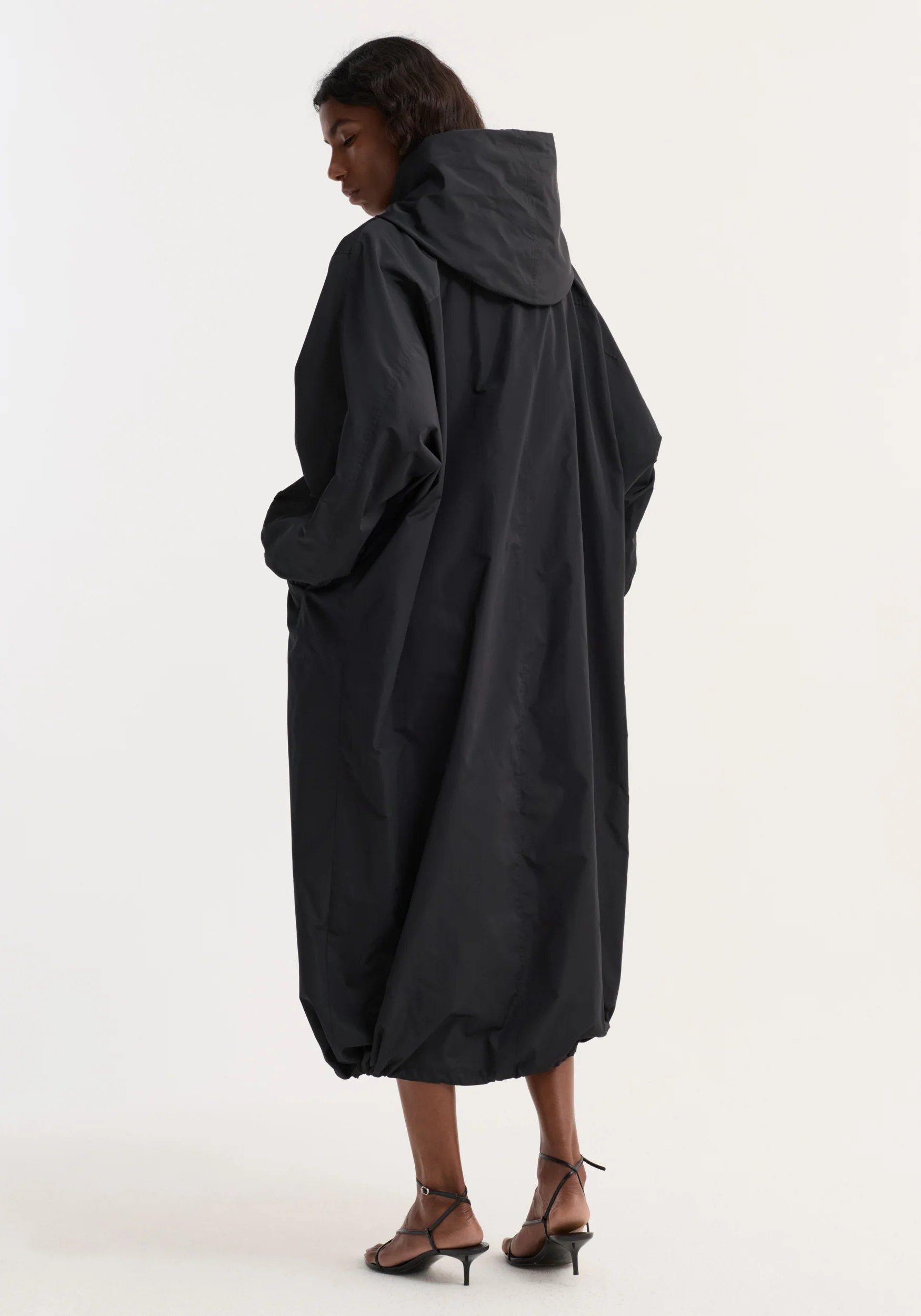 Parachute silk-blend coat | black - Image 6