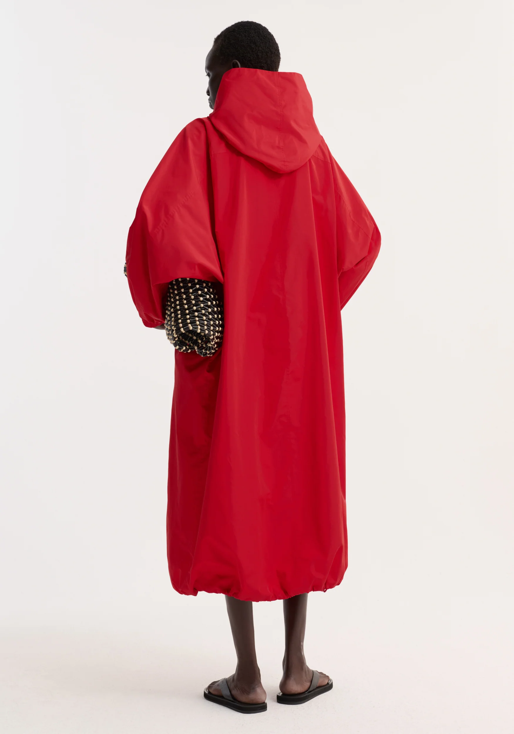 Parachute silk-blend coat | red - Image 6