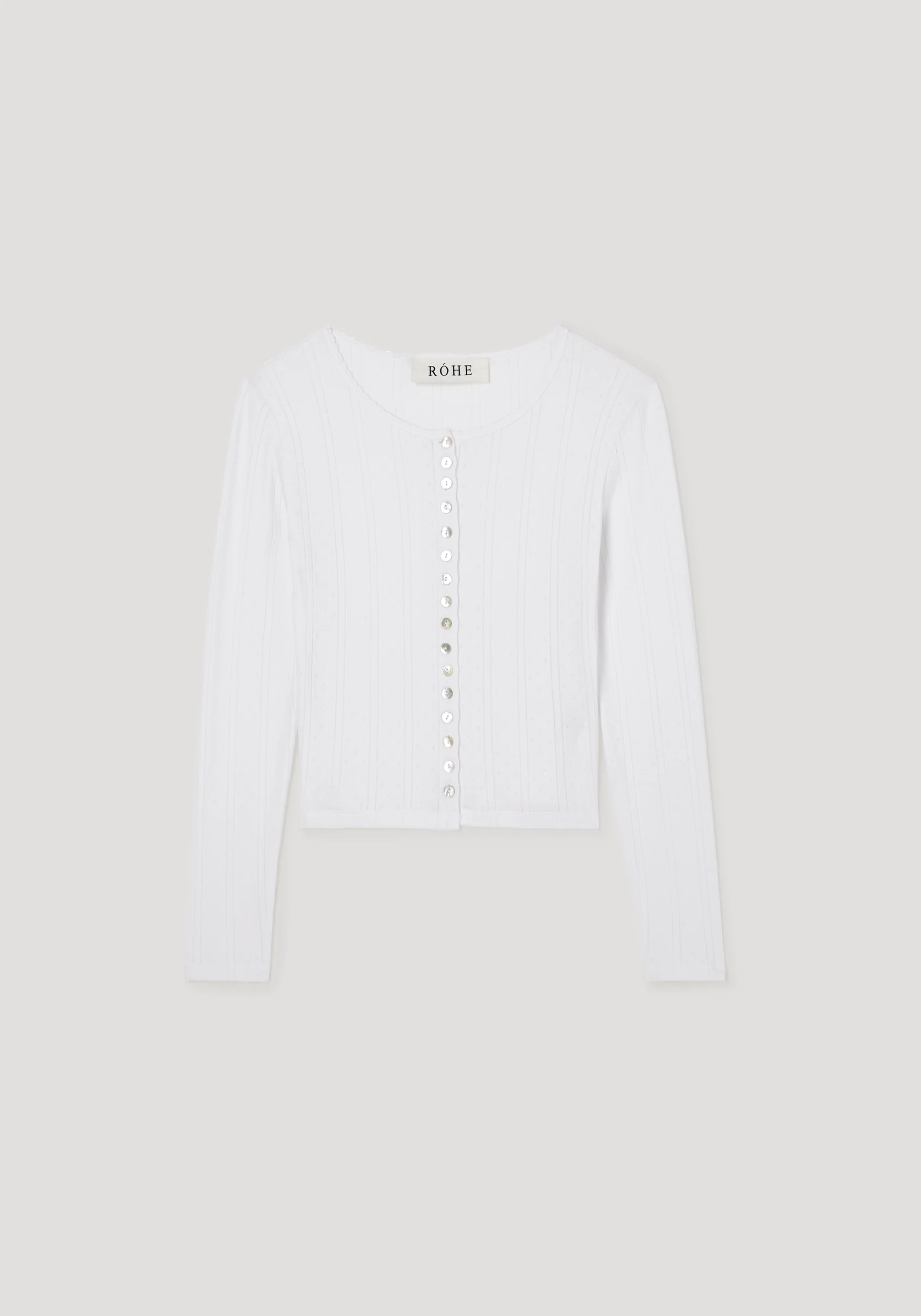 Pointelle cardigan | off white