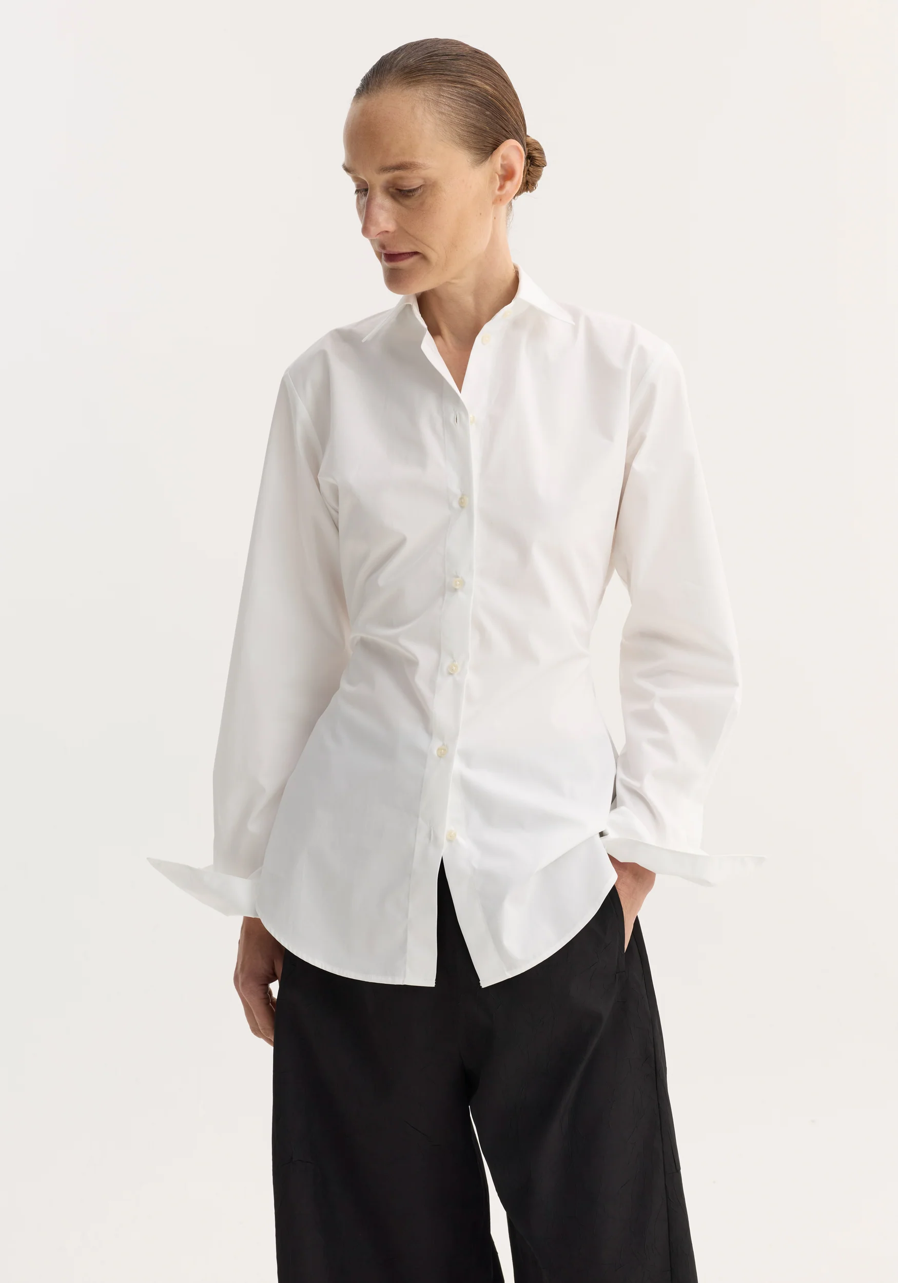 Poplin shaped shirt | optic white - Image 4