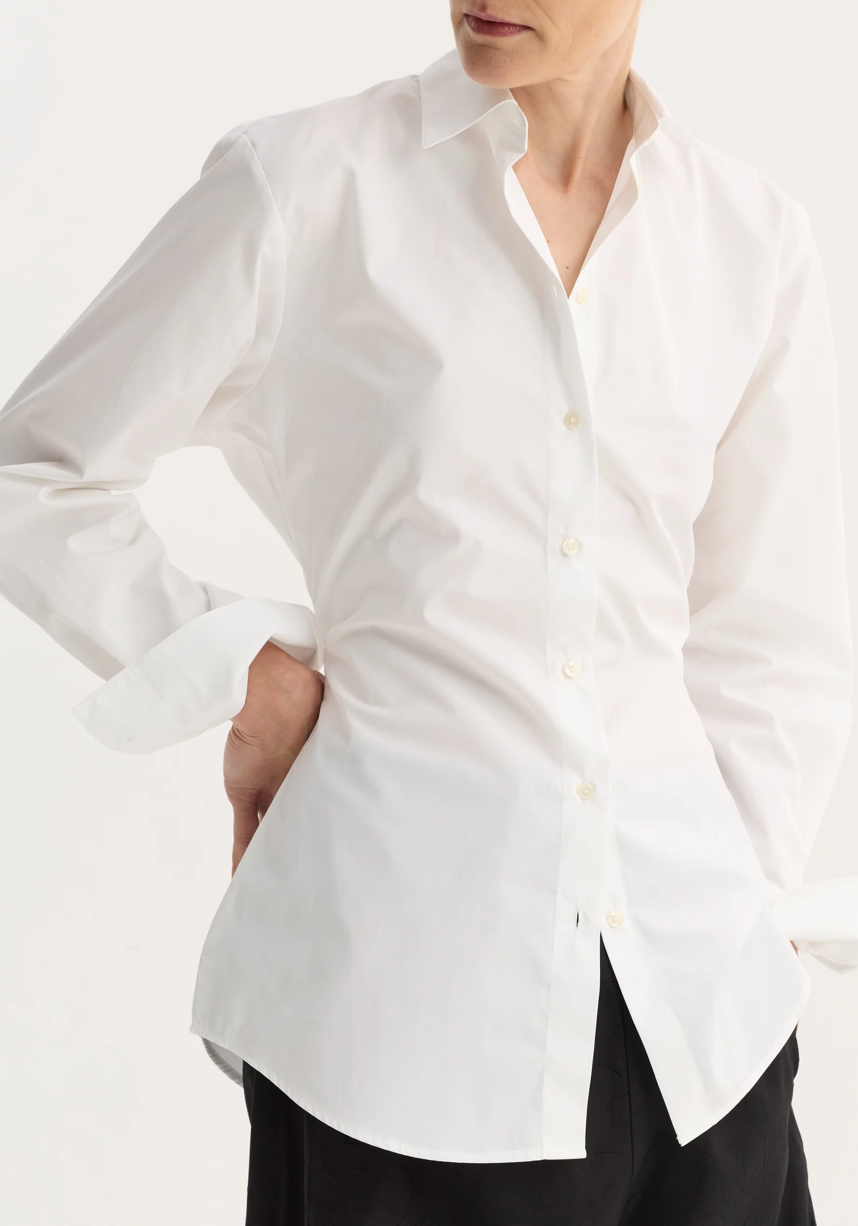 Poplin shaped shirt | optic white - Image 5