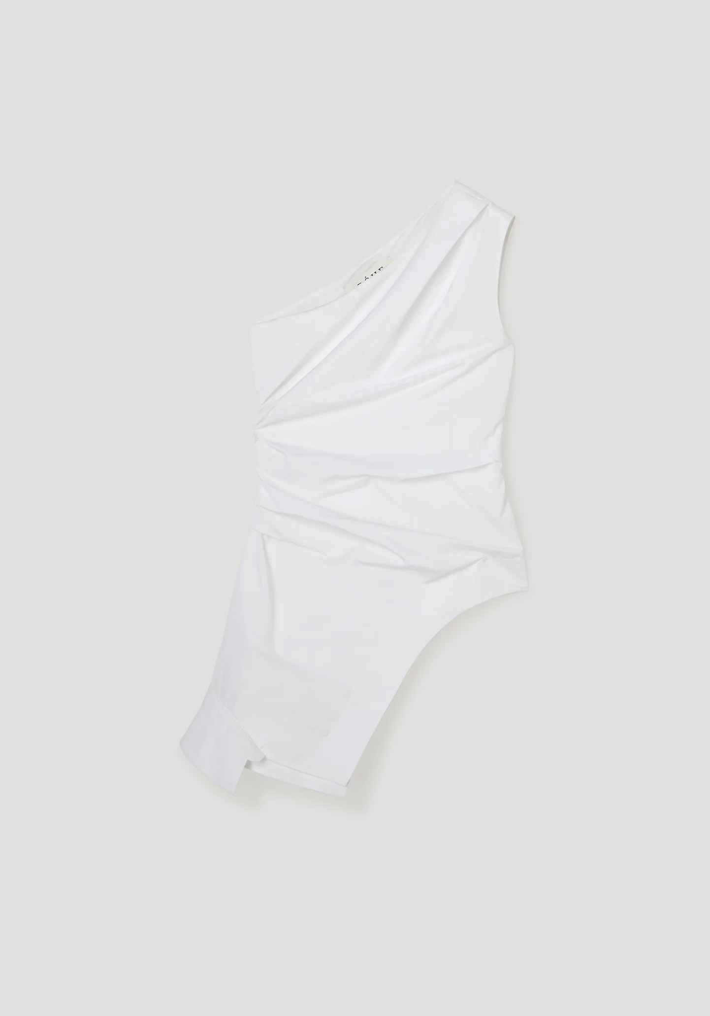 Reimagined one shoulder top | optic white