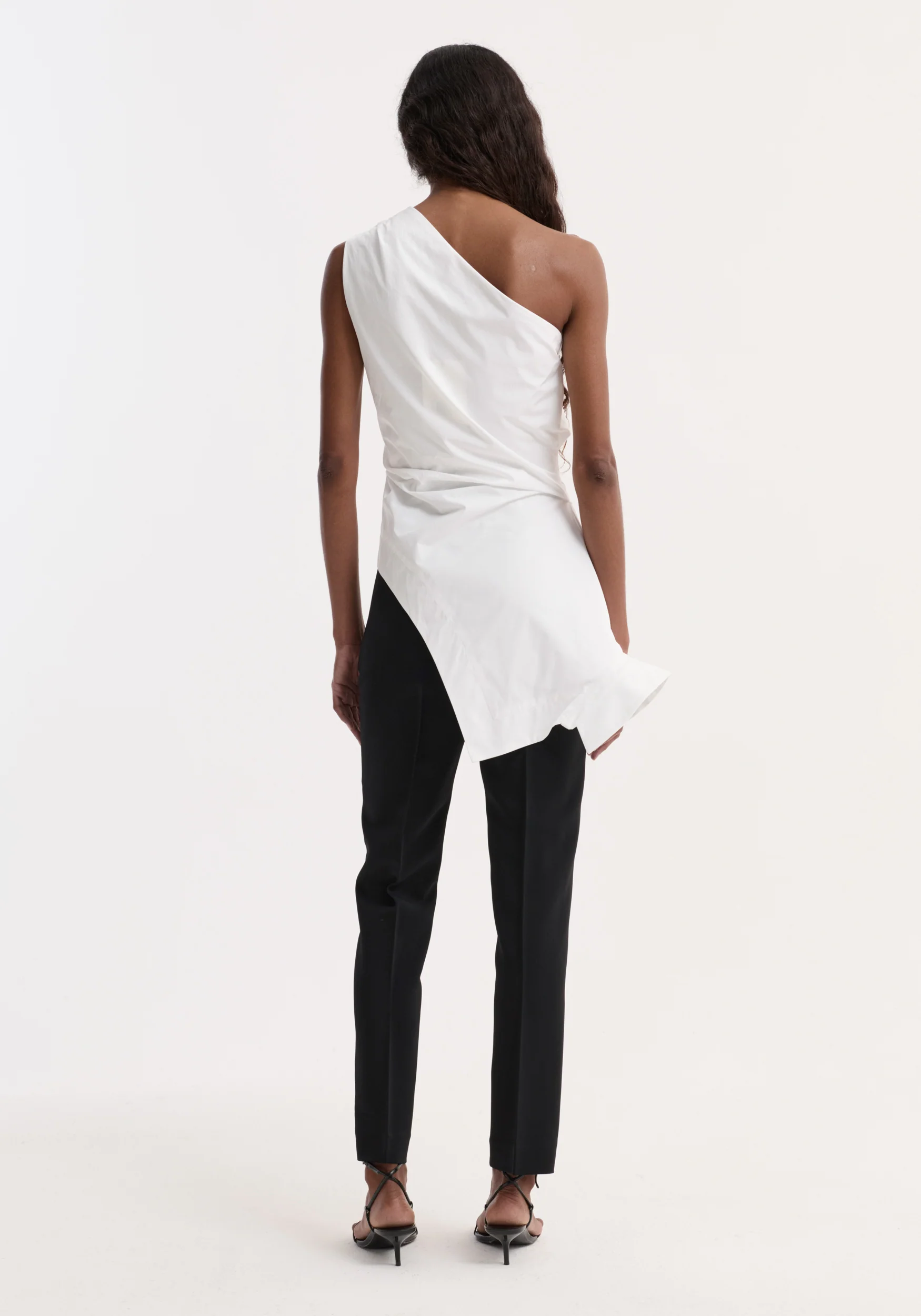 Reimagined one shoulder top | optic white - Image 6