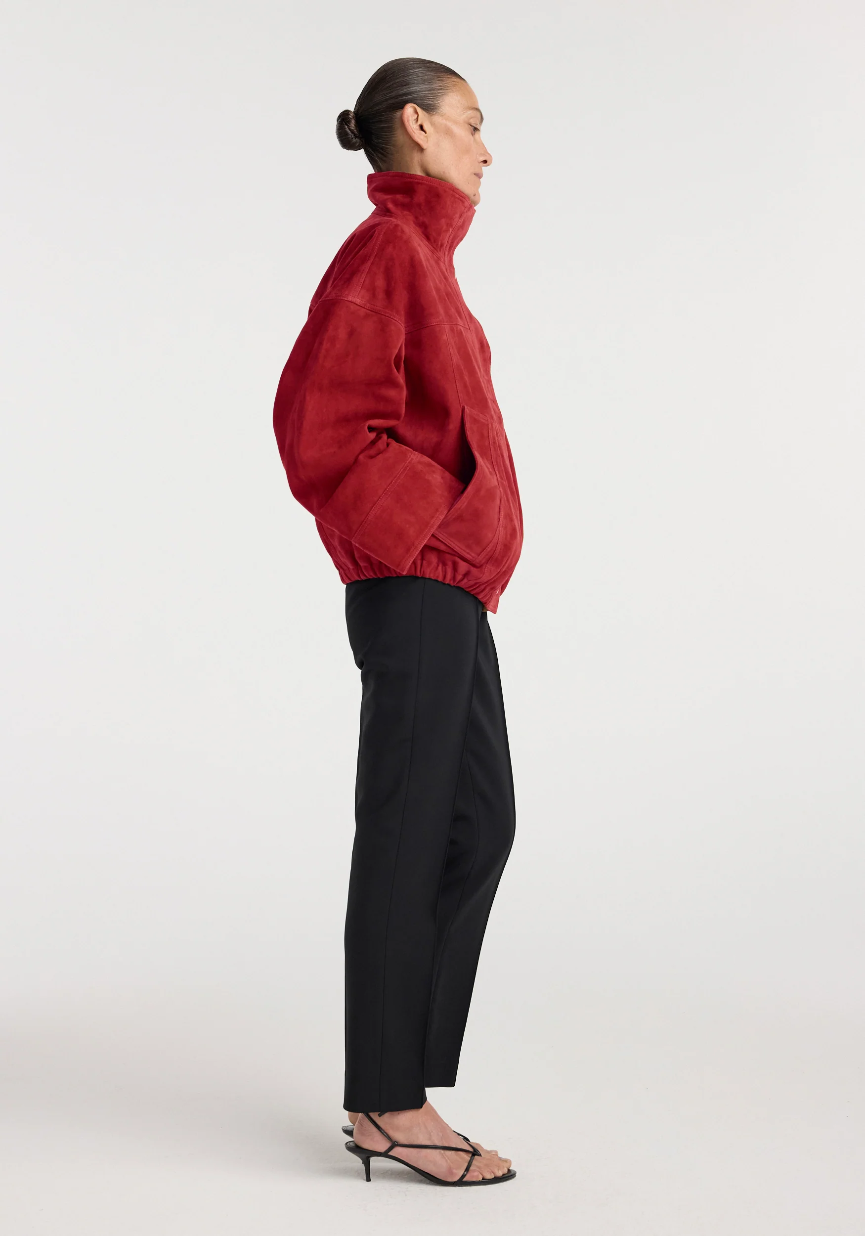 Reinvented suede jacket | red - Image 4